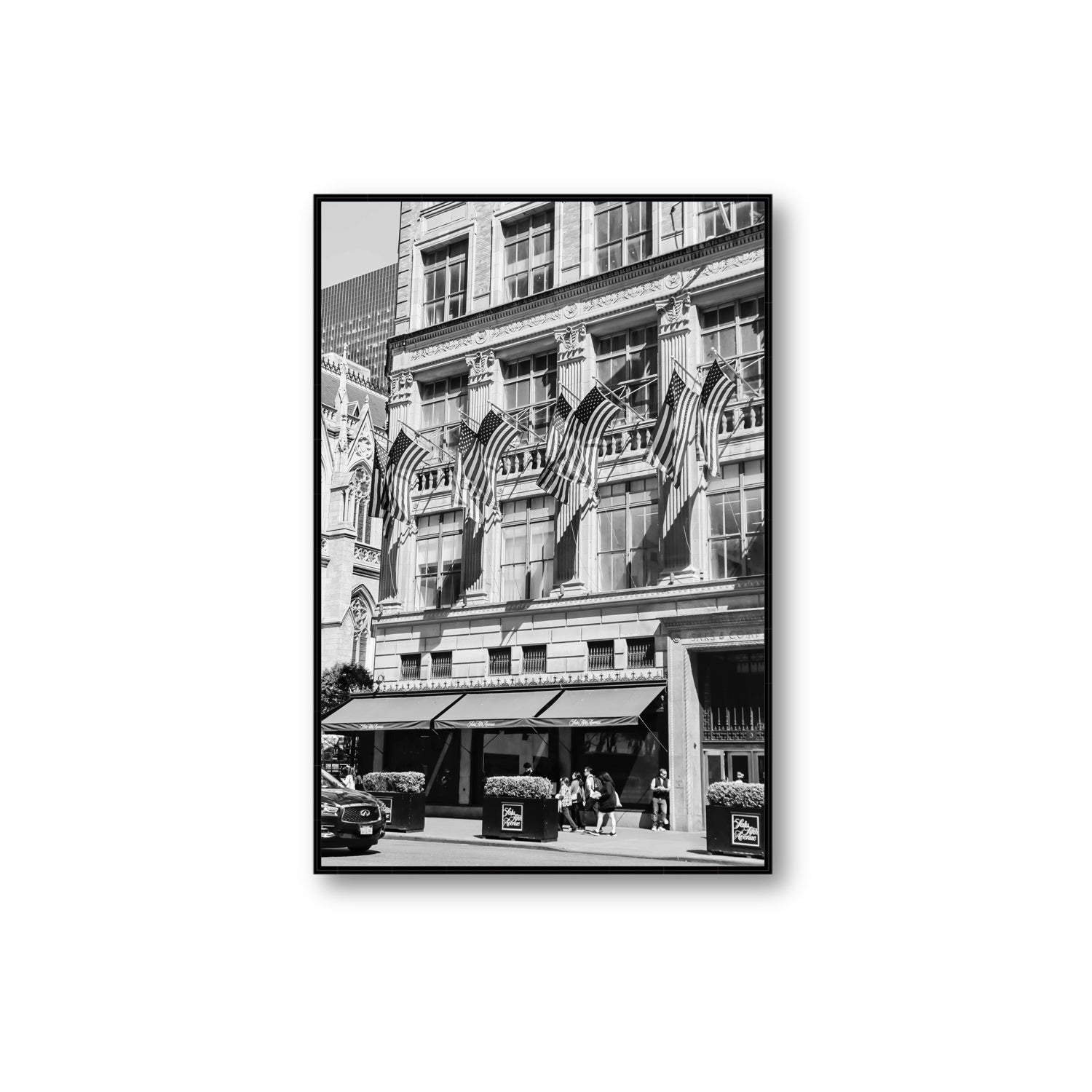 Luxury On Fifth fine art print, New York, United States, Extra Large, Black Float Frame, Fine Art Canvas