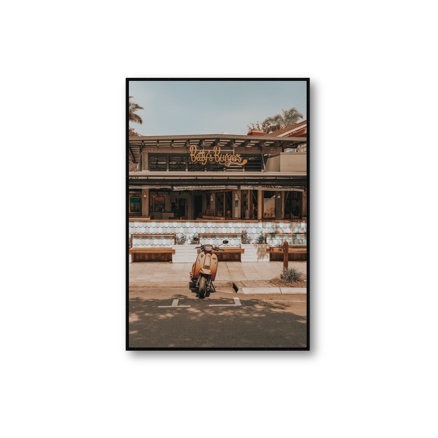 Noosa Nostalgia fine art print, Noosa, Australia, coastal scenes artwork, Extra Large, Black Float Frame, Fine Art Canvas