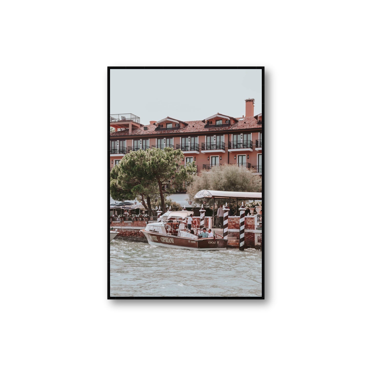 Cocai II Venice Italian wall art Extra Large fine art canvas in black float frame