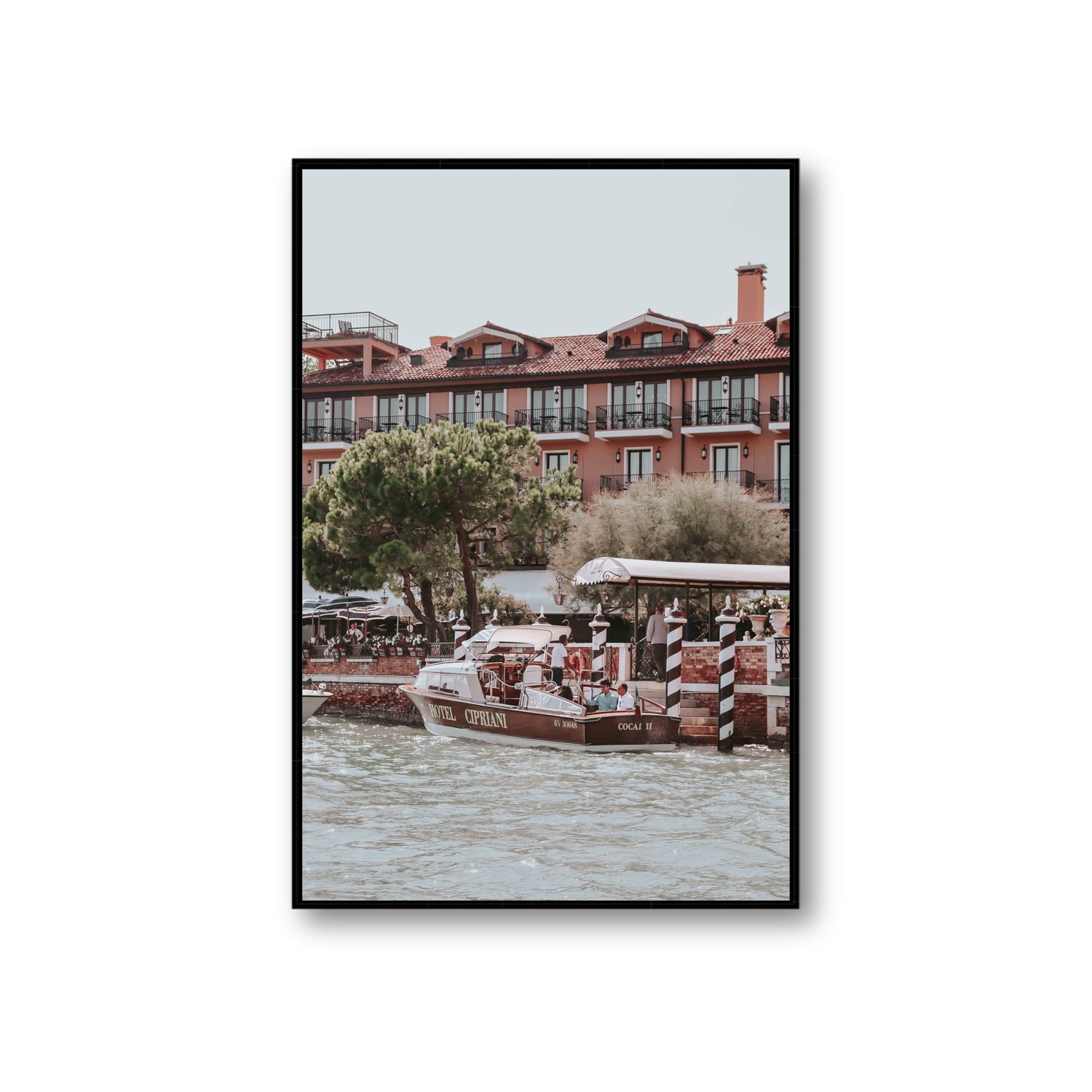 Cocai II Venice Italian wall art Giant fine art canvas in black float frame