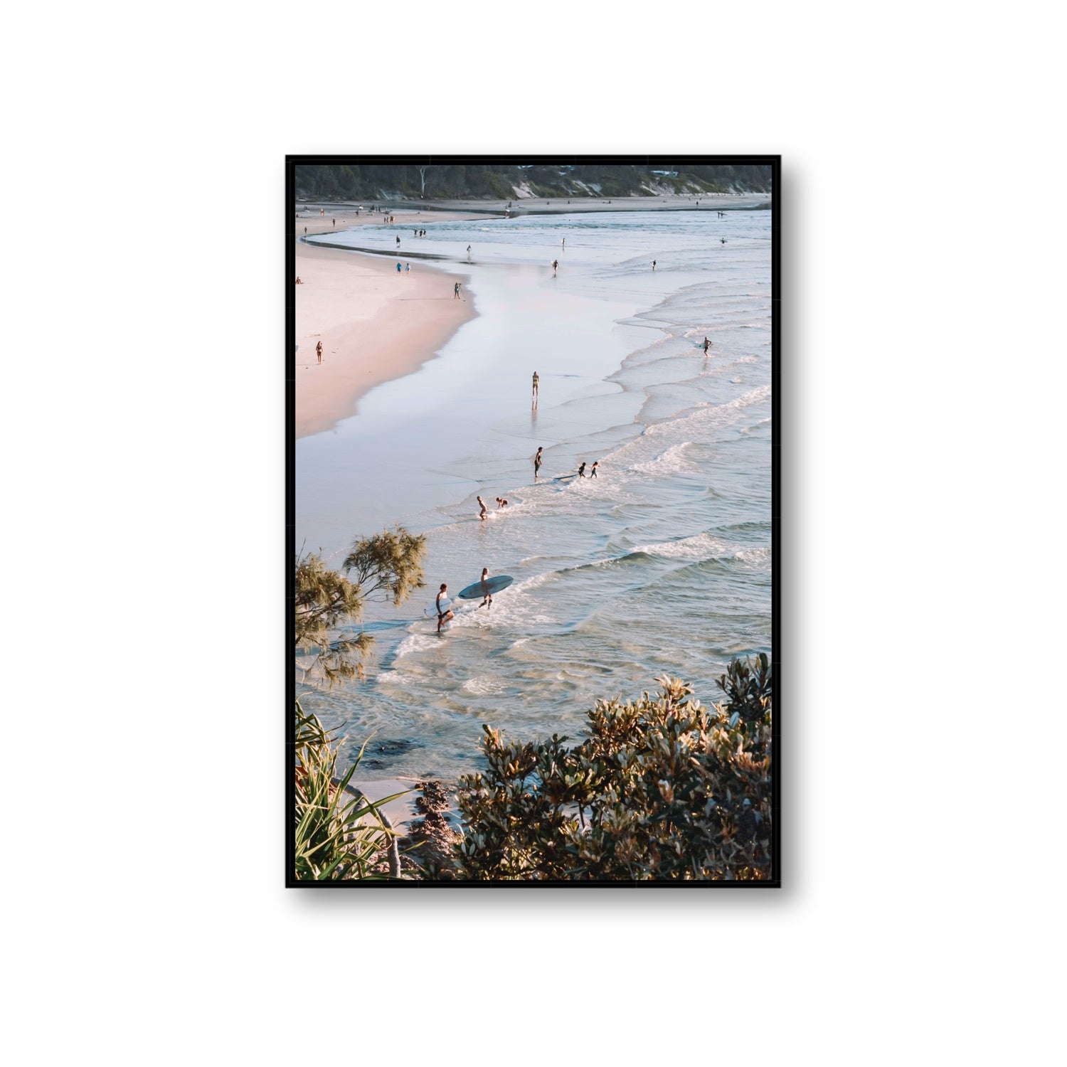 Healing Waters fine art print, Byron Bay, Australia, Giant, Black Float Frame, Fine Art Canvas