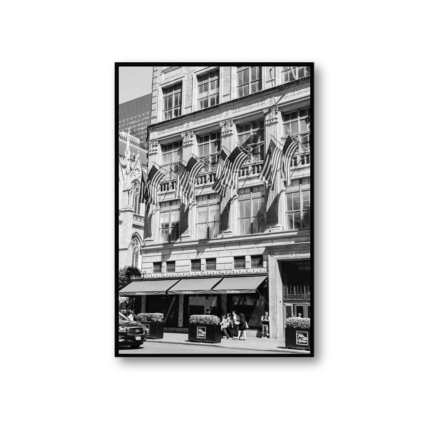 Luxury On Fifth fine art print, New York, United States, Giant, Black Float Frame, Fine Art Canvas