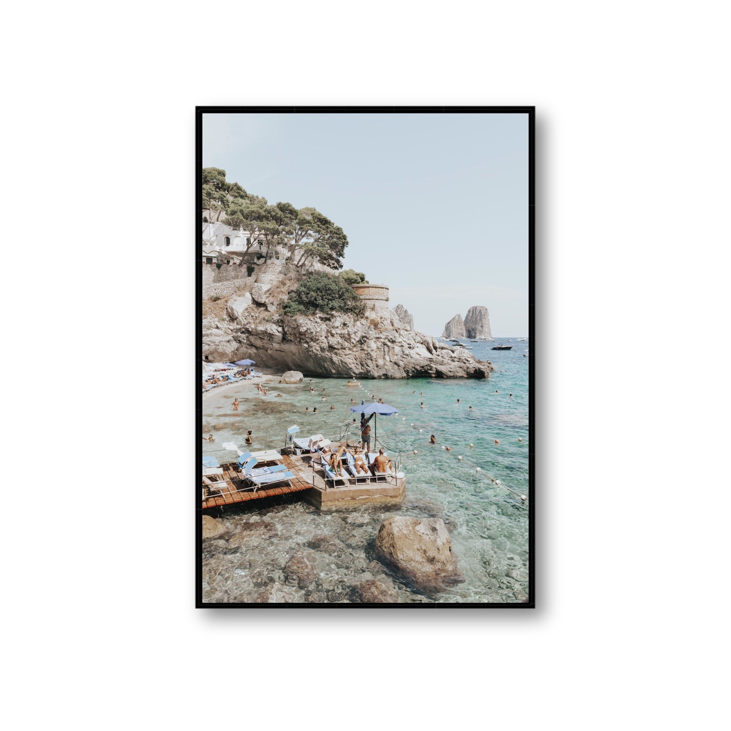 The Sweet Life fine art print, Capri, Italy, Giant, Black Float Frame, Fine Art Canvas
