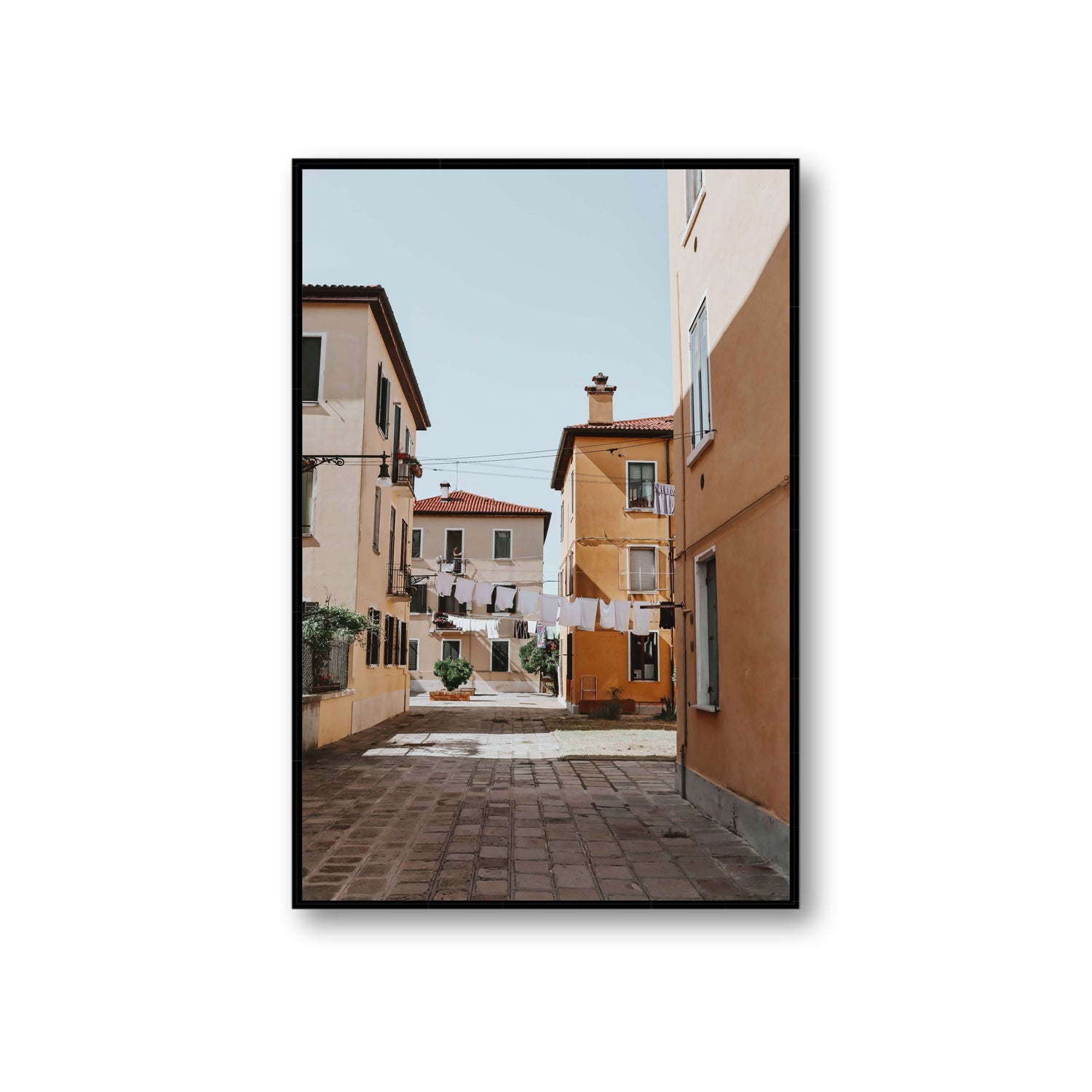 Terraferma Venice Italian wall art Giant fine art canvas in black float frame