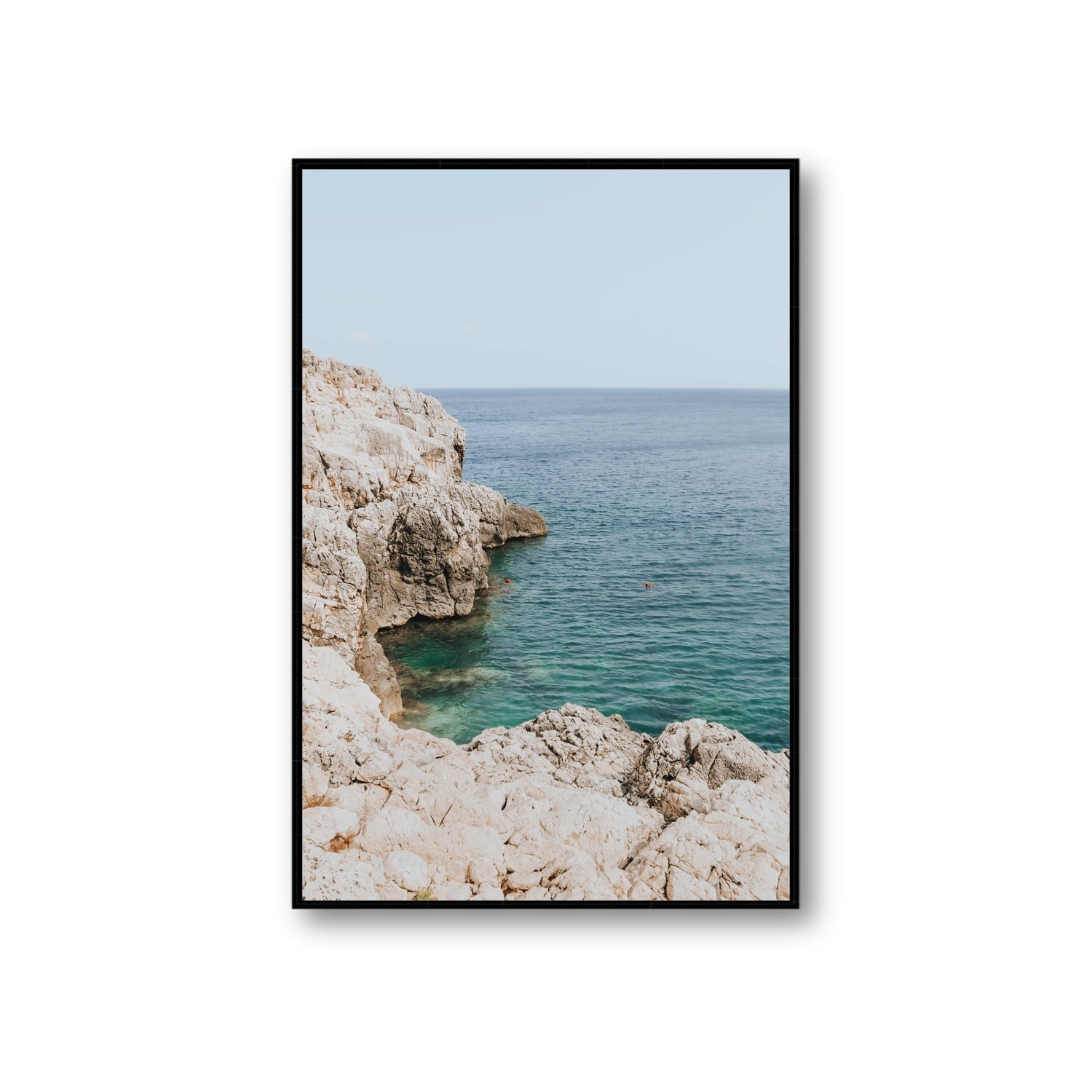 Healing Immersion Puglia Wall Mediterranean fine art print Giant fine art canvas in black float frame