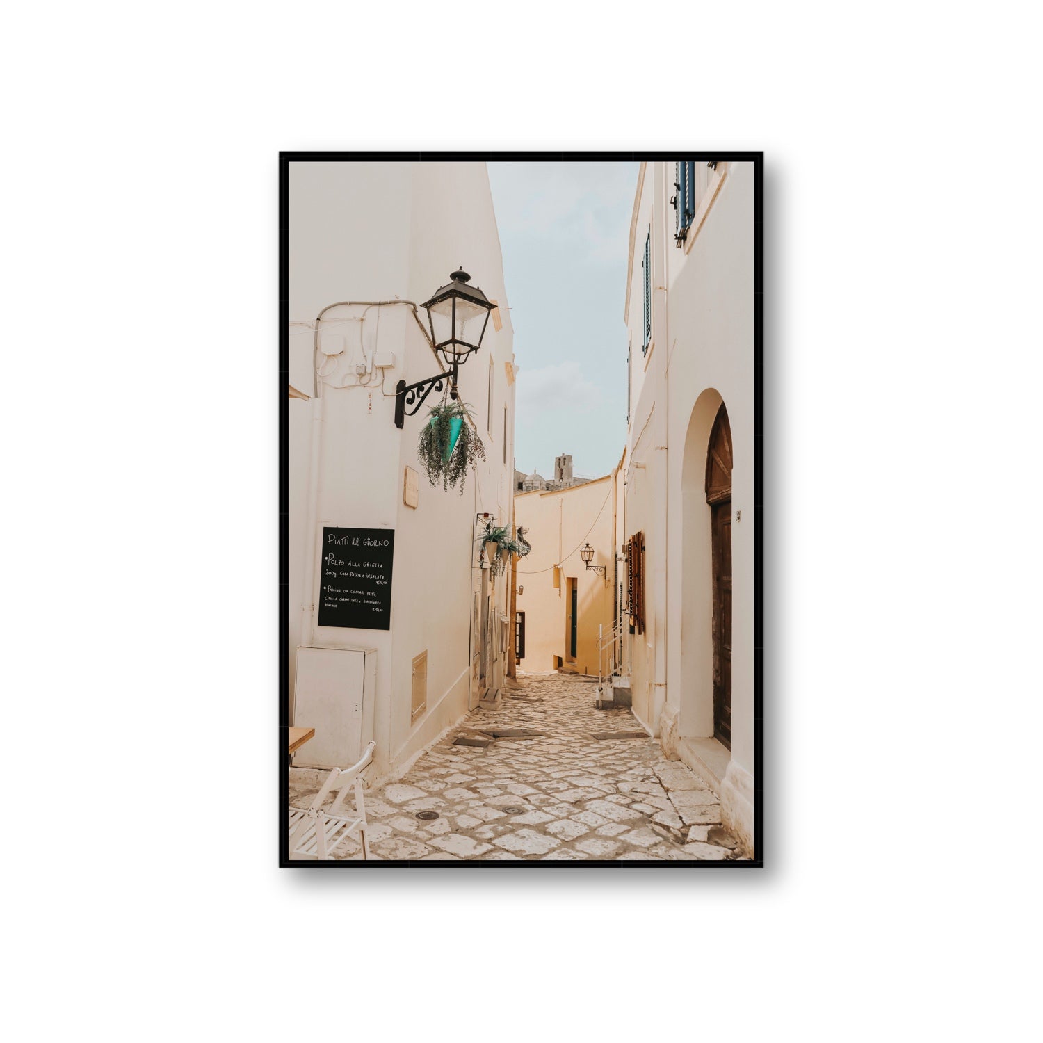 Twilight Passage Puglia Italian wall art Giant fine art canvas in black float frame