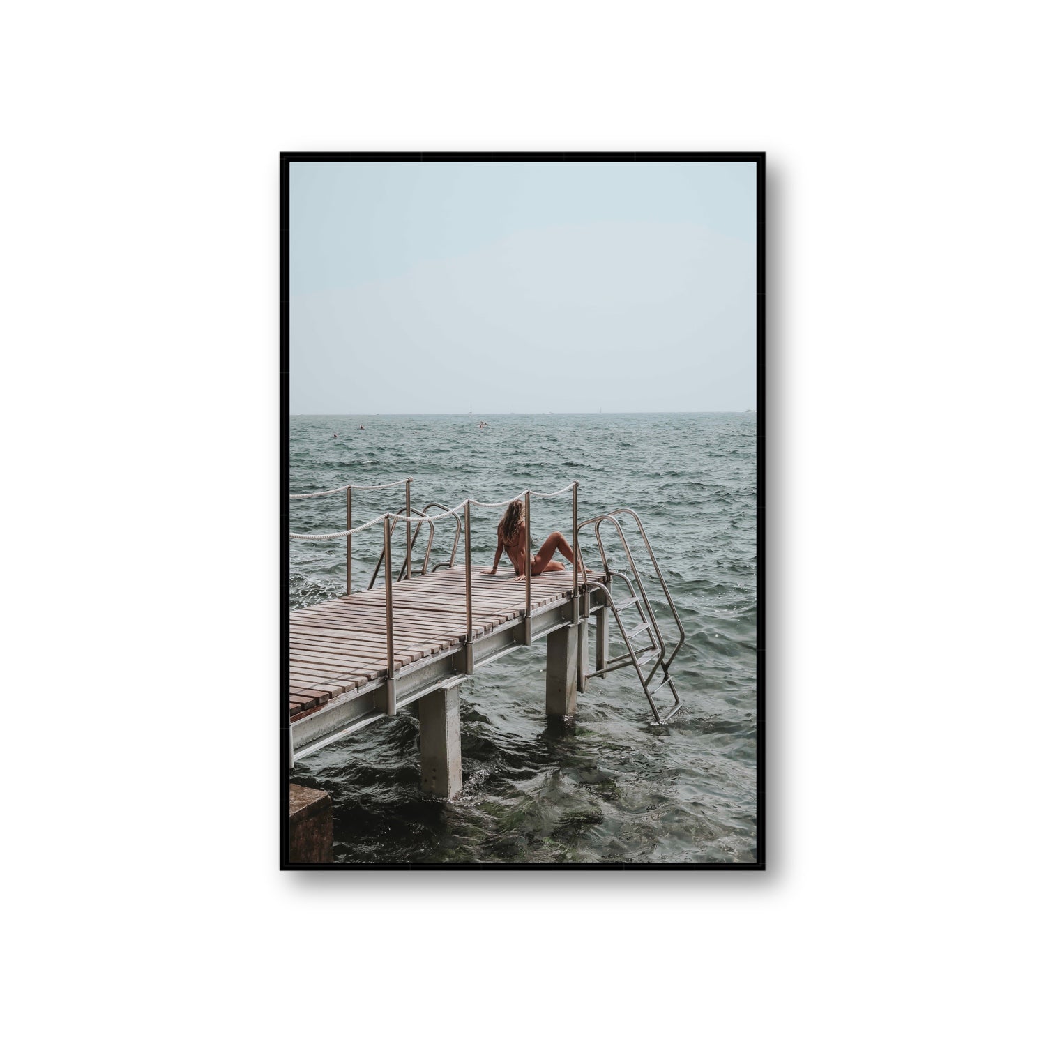 The Dock's Whisper fine art print, Tuscany, Italy, Giant, Black Float Frame, Fine Art Canvas