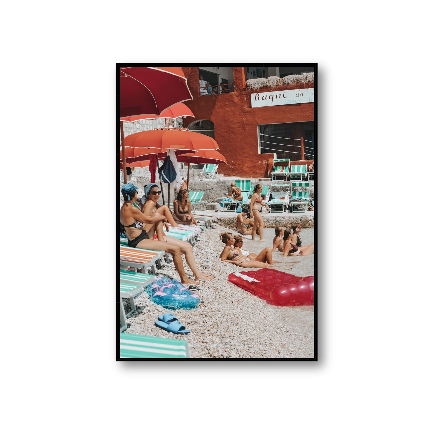 La Dolce Vita fine art print, Capri, Italy, Giant, Black Float Frame, Fine Art Canvas