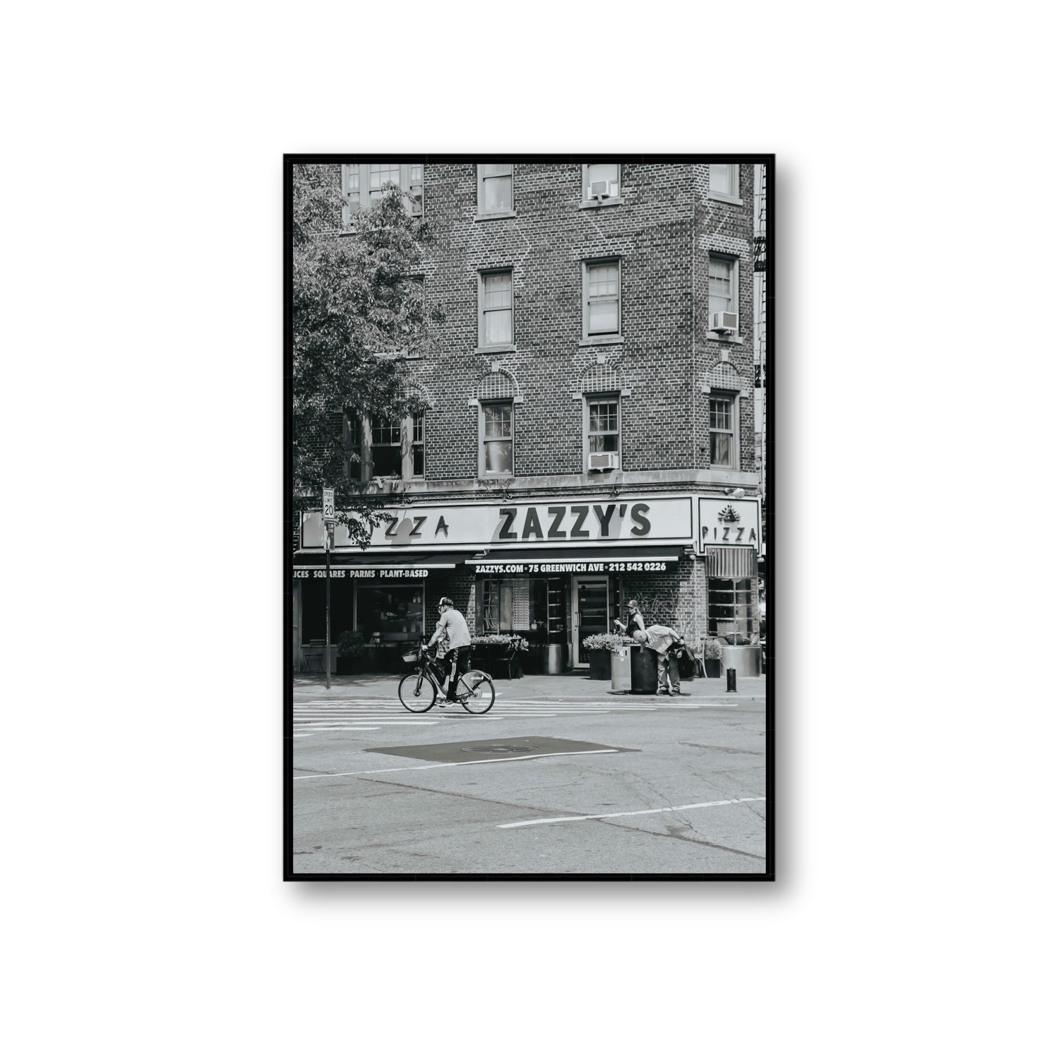 Zazzy's New York NYC Black & White wall art Giant fine art canvas in black float frame