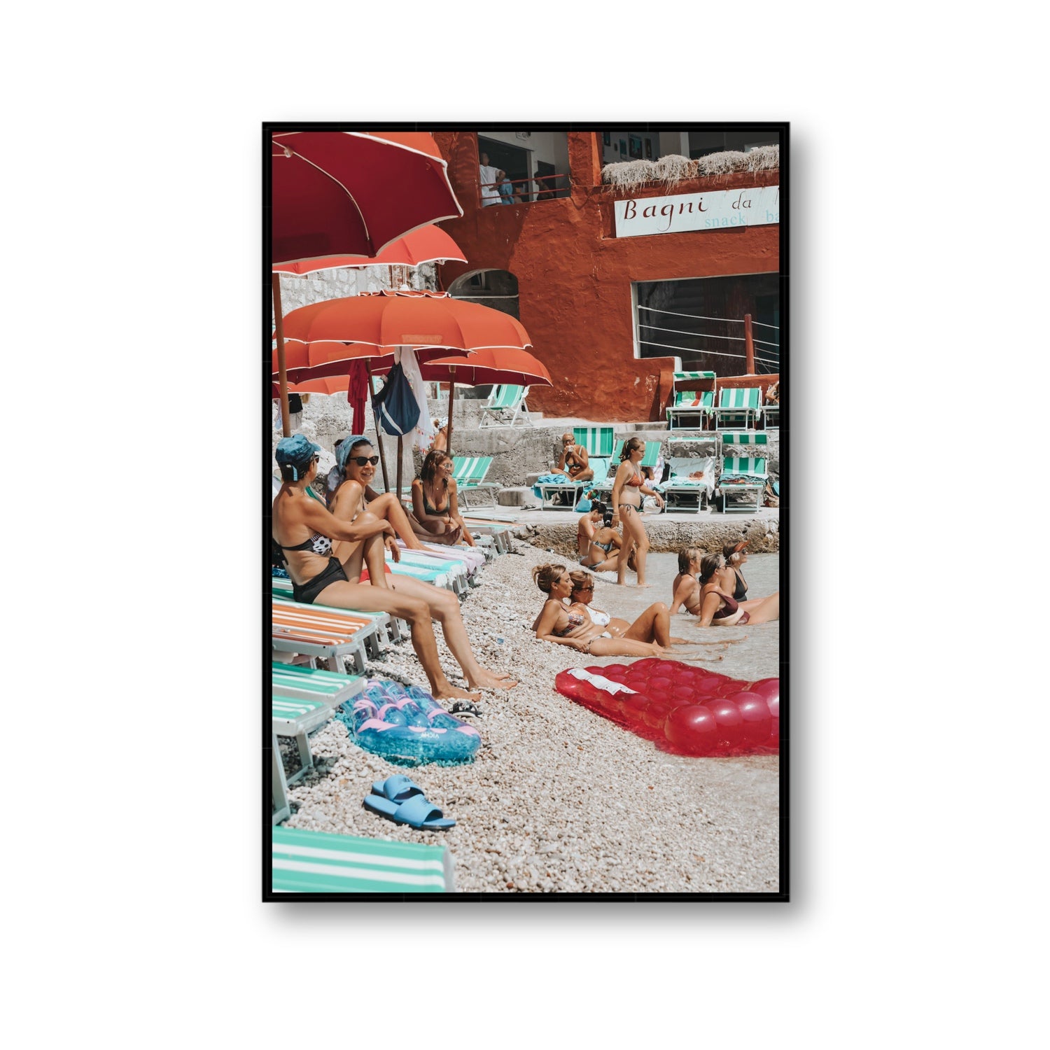 La Dolce Vita fine art print, Capri, Italy, Gallery, Black Float Frame, Fine Art Canvas
