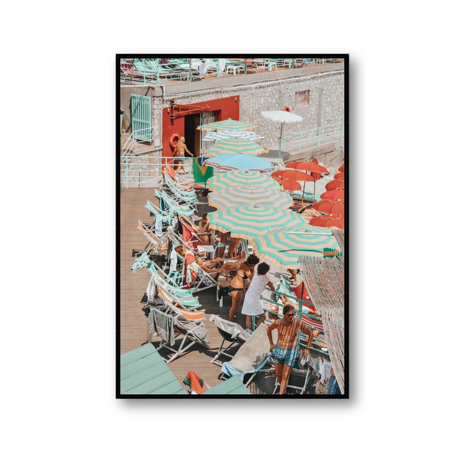 Colourful Canopy fine art print, Capri, Italy, Gallery, Black Float Frame, Fine Art Canvas