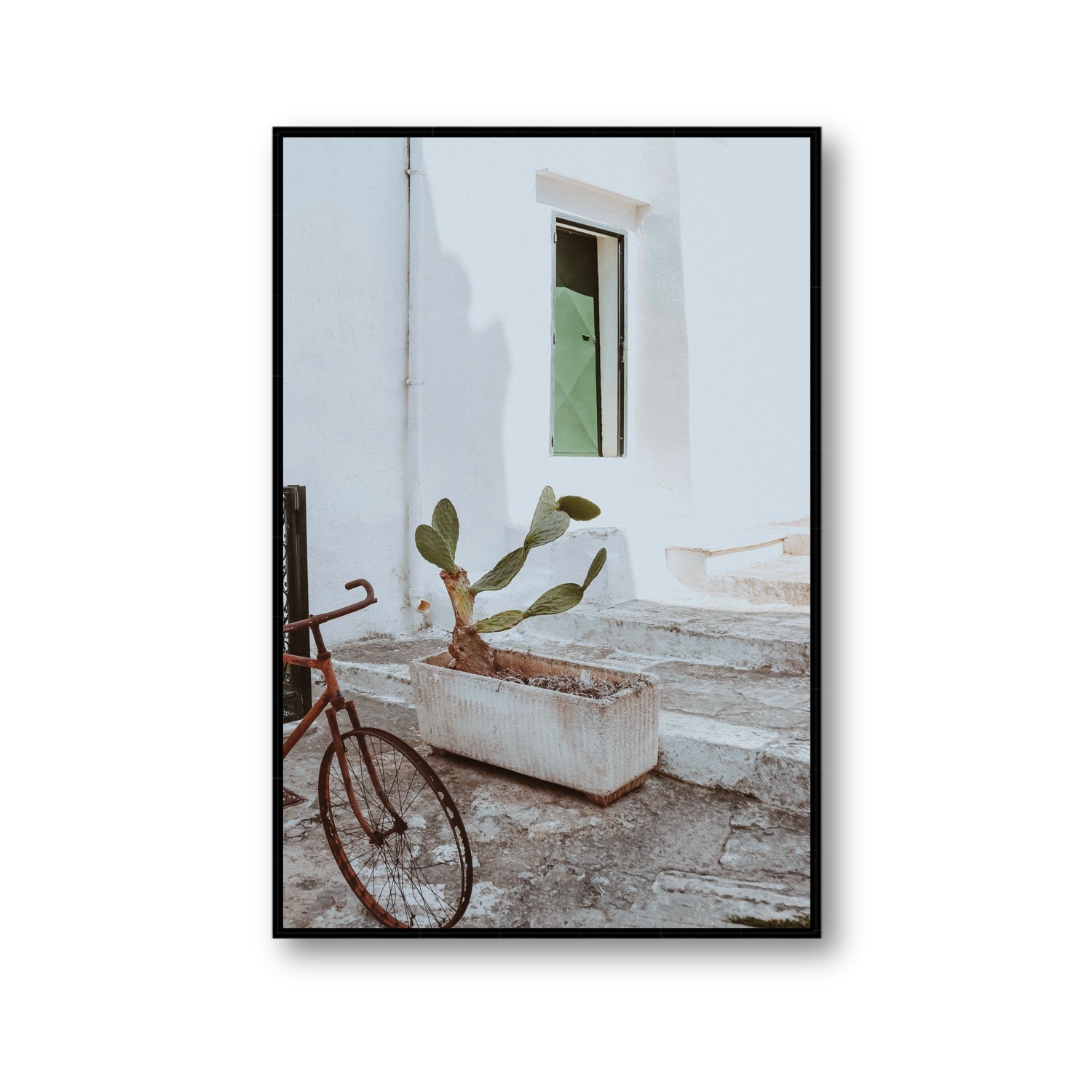 Simple Harmony fine art print, Puglia, Italy, Gallery, Black Float Frame, Fine Art Canvas