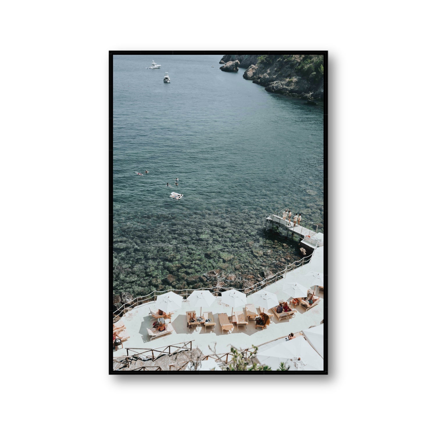 Until The Sun Goes Down Tuscany Italian decor wall art Gallery fine art canvas in black float frame