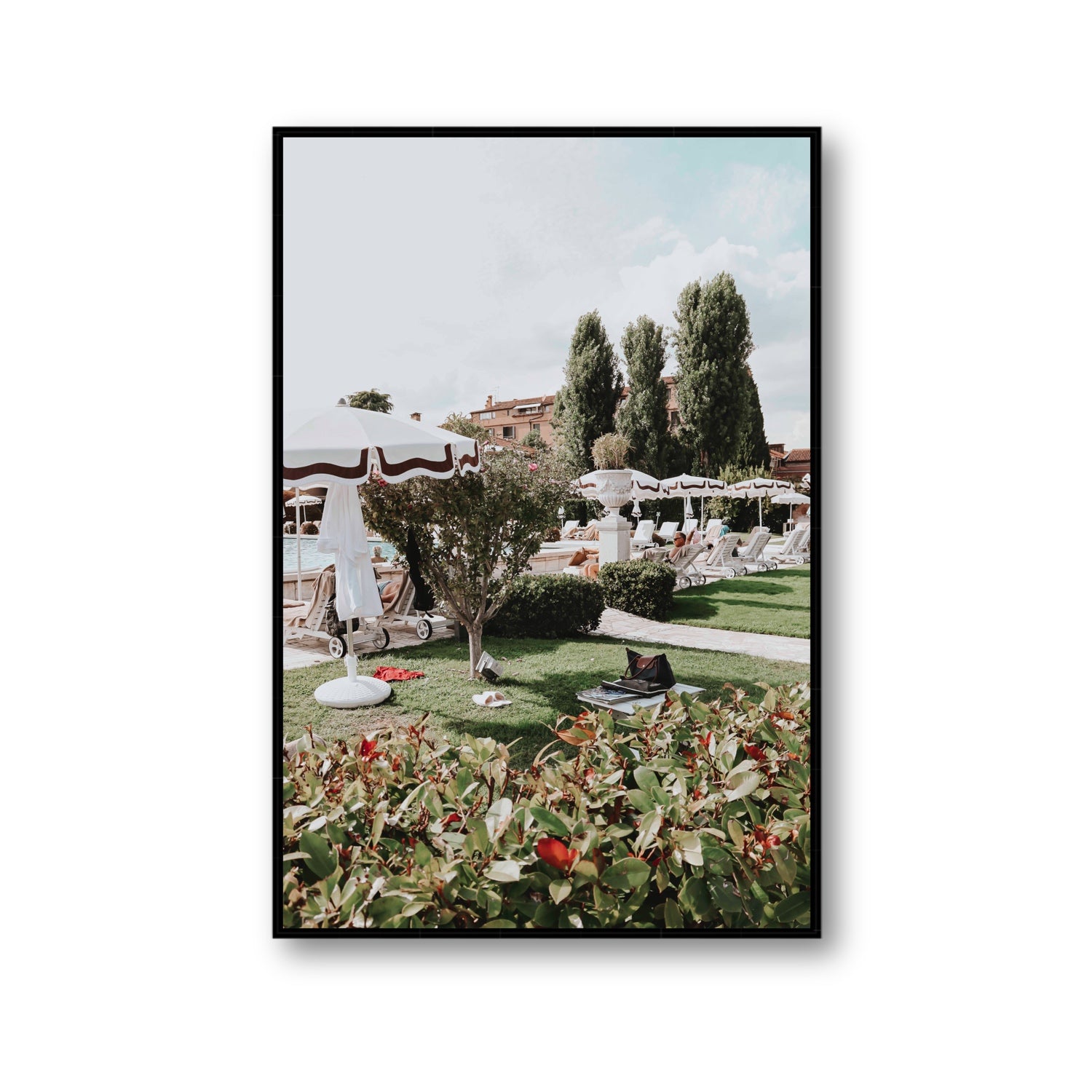La Serenissima Venice Italian wall art Gallery fine art canvas in black float frame