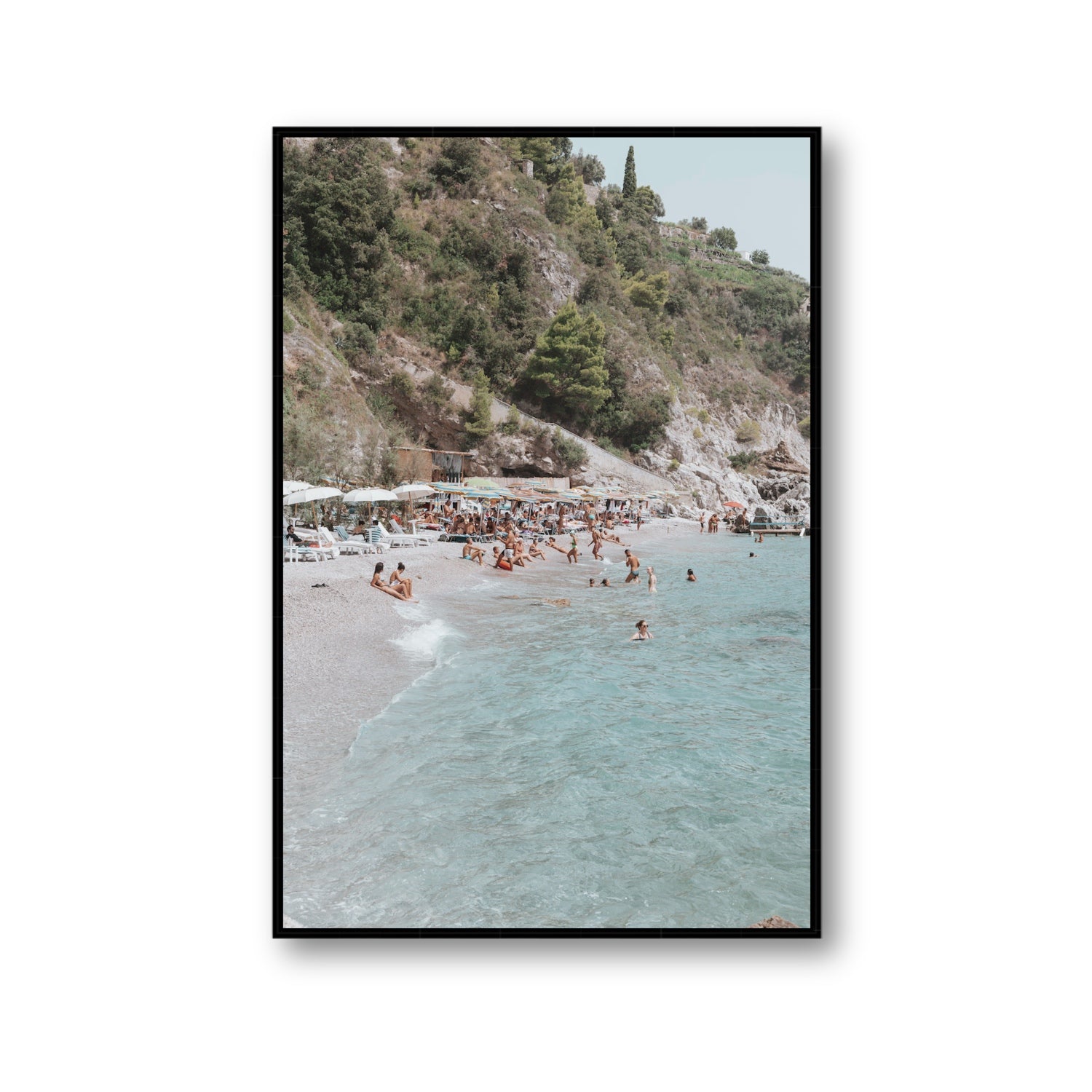 Mediterranean Magic fine art print, Amalfi, Italy, Gallery, Black Float Frame, Fine Art Canvas