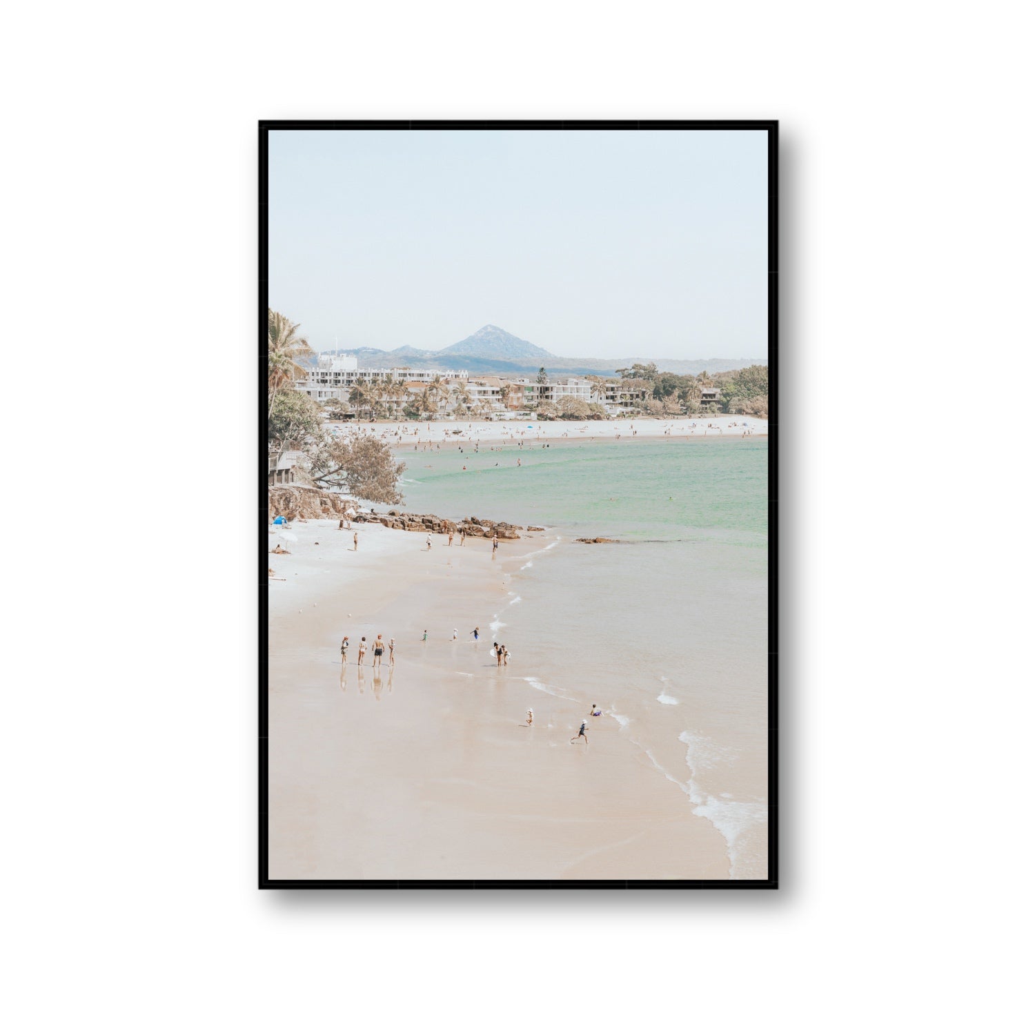 Little Cove Shallows fine art print, Noosa, Australia, coastal scenes artwork, Gallery, Black Float Frame, Fine Art Canvas