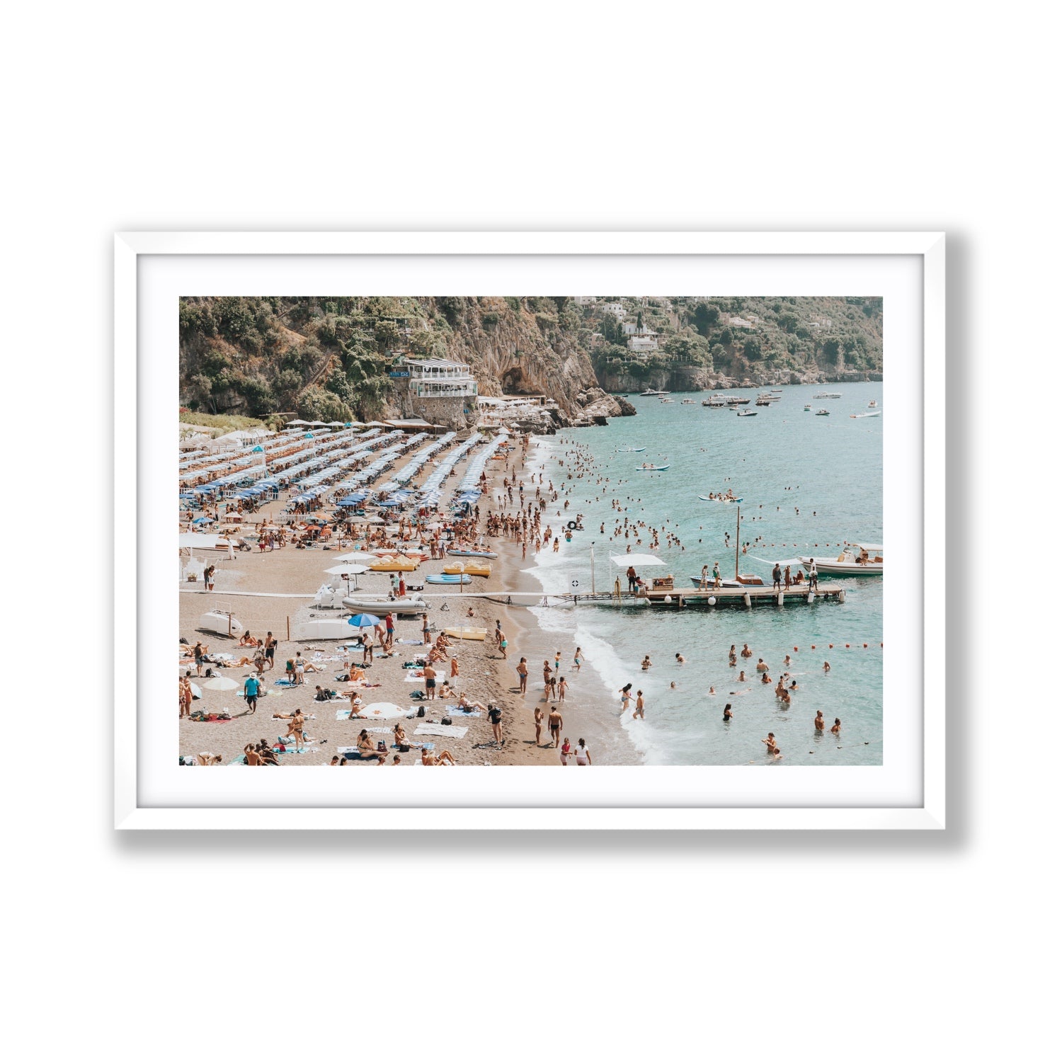 Vista Costiera fine art print, Positano, Italy, Giant, White Frame · Matboard, Fine Art Print