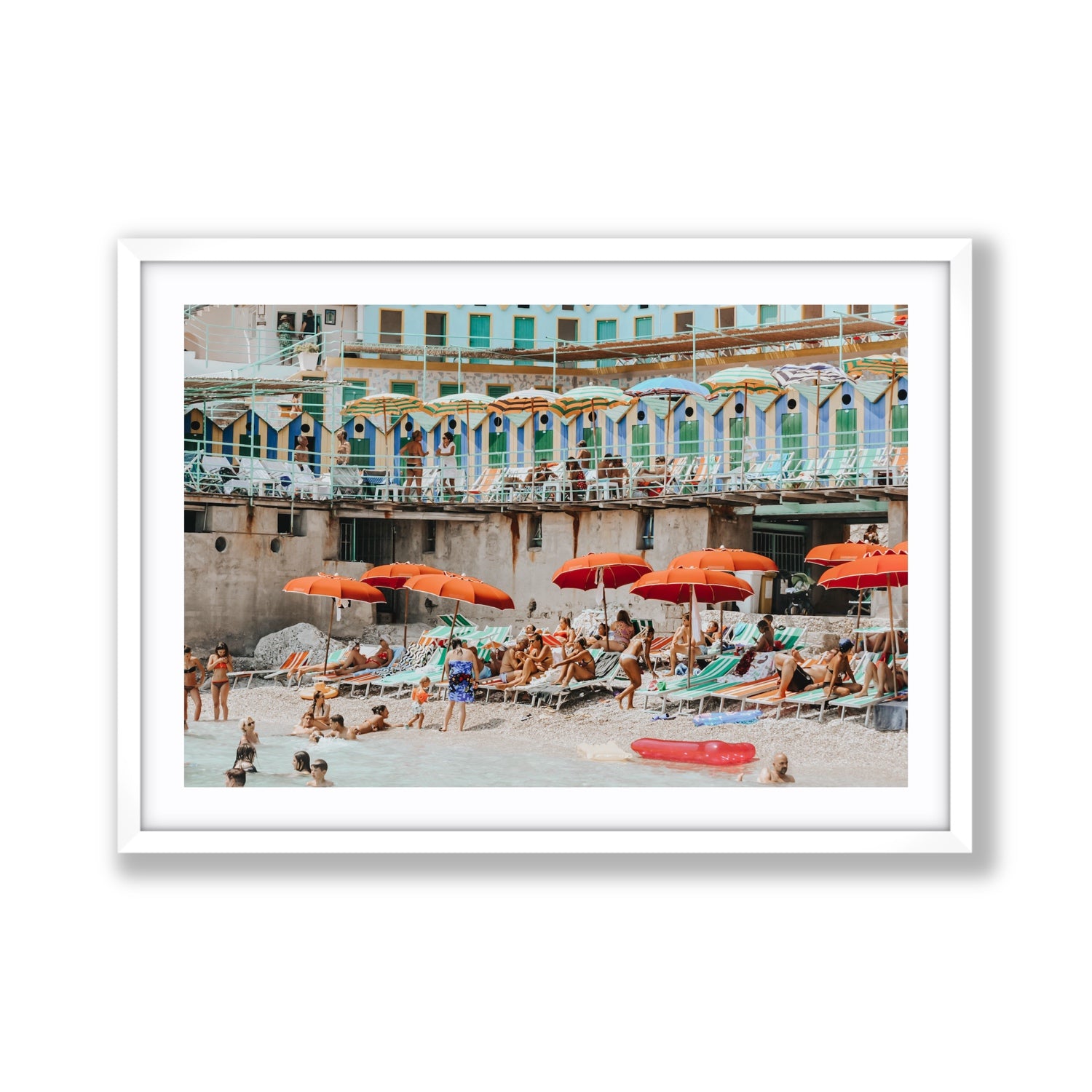 Umbrella Fiesta fine art print, Capri, Italy, Giant, White Frame · Matboard, Fine Art Print