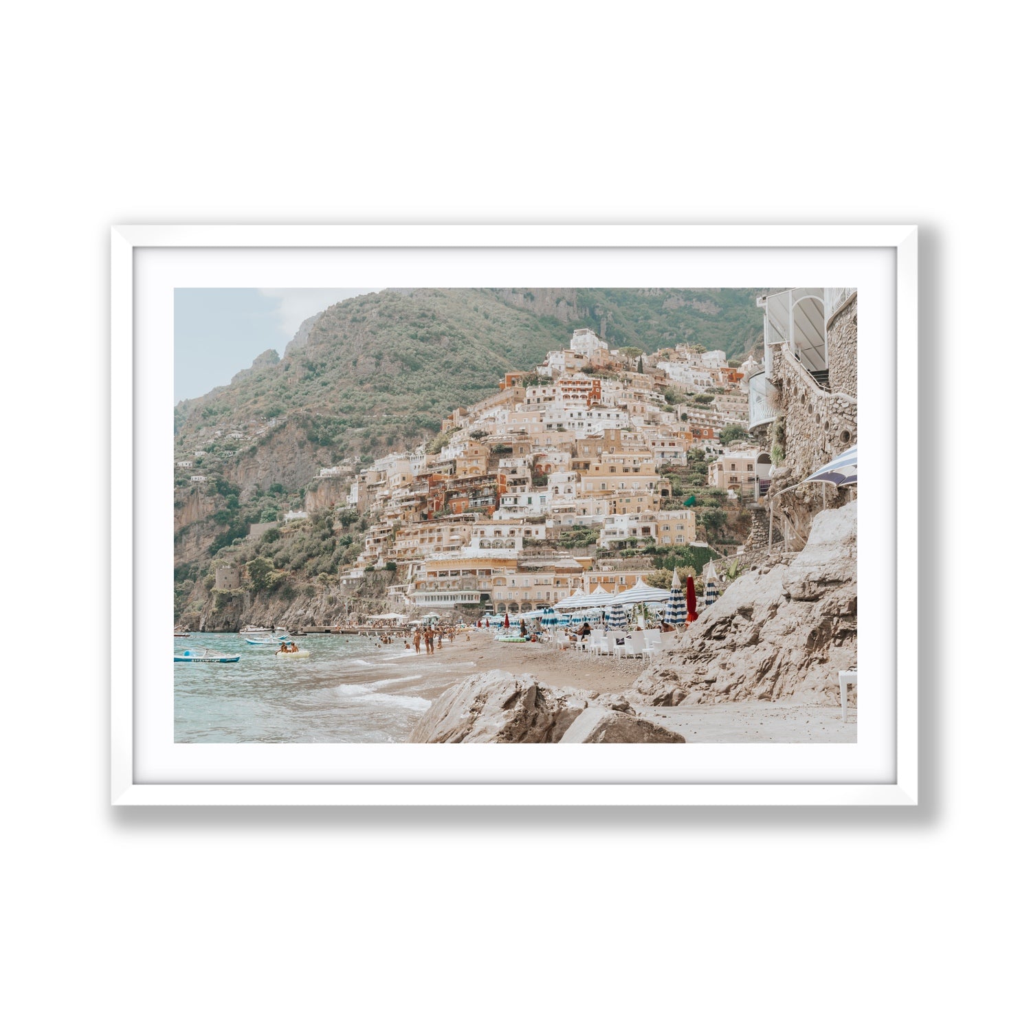 Sogno di Positano fine art print, Positano, Italy, Giant, White Frame · Matboard, Fine Art Print