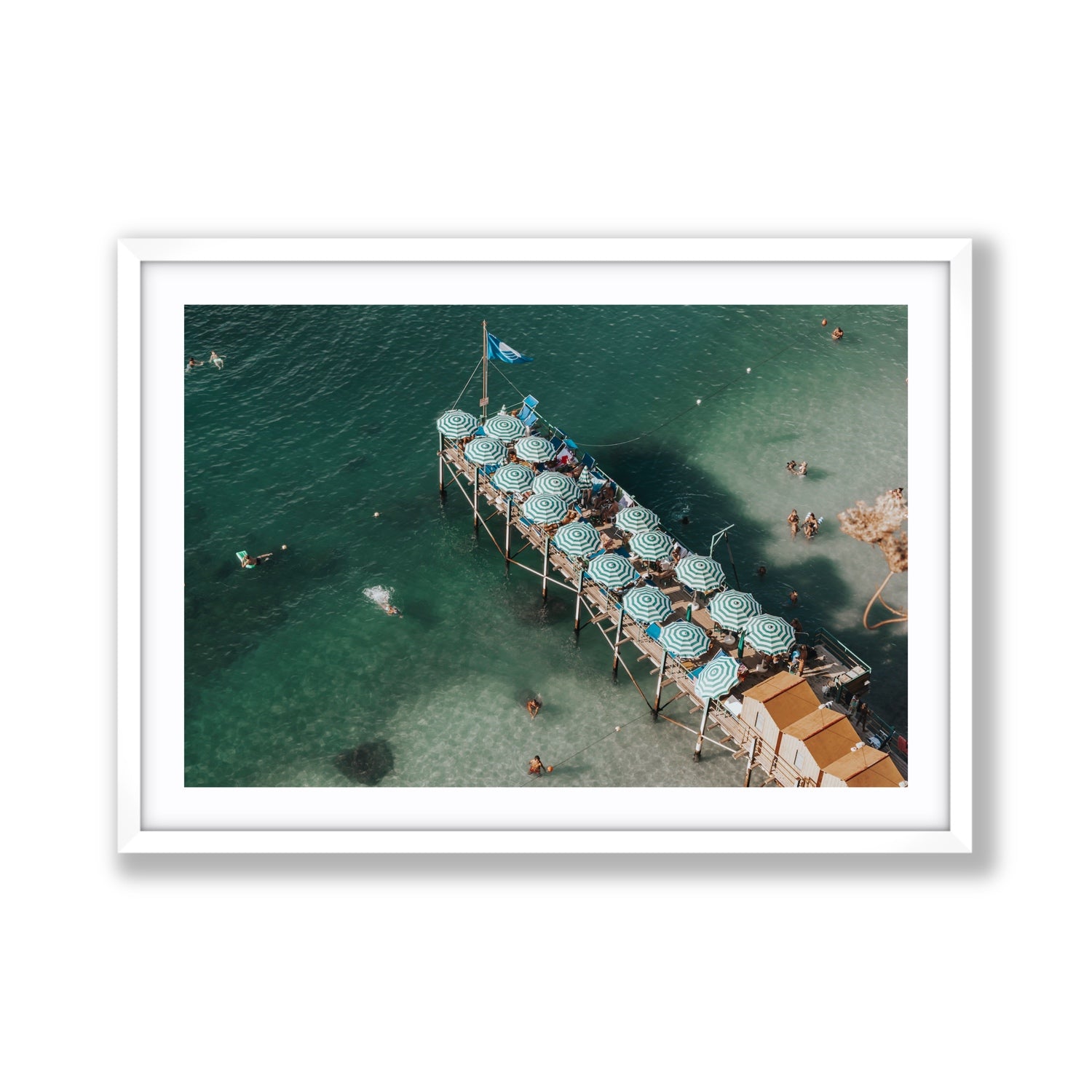 Sorrento Shangri La Sorrento coastal Italian wall art Giant fine art print in white frame with matboard