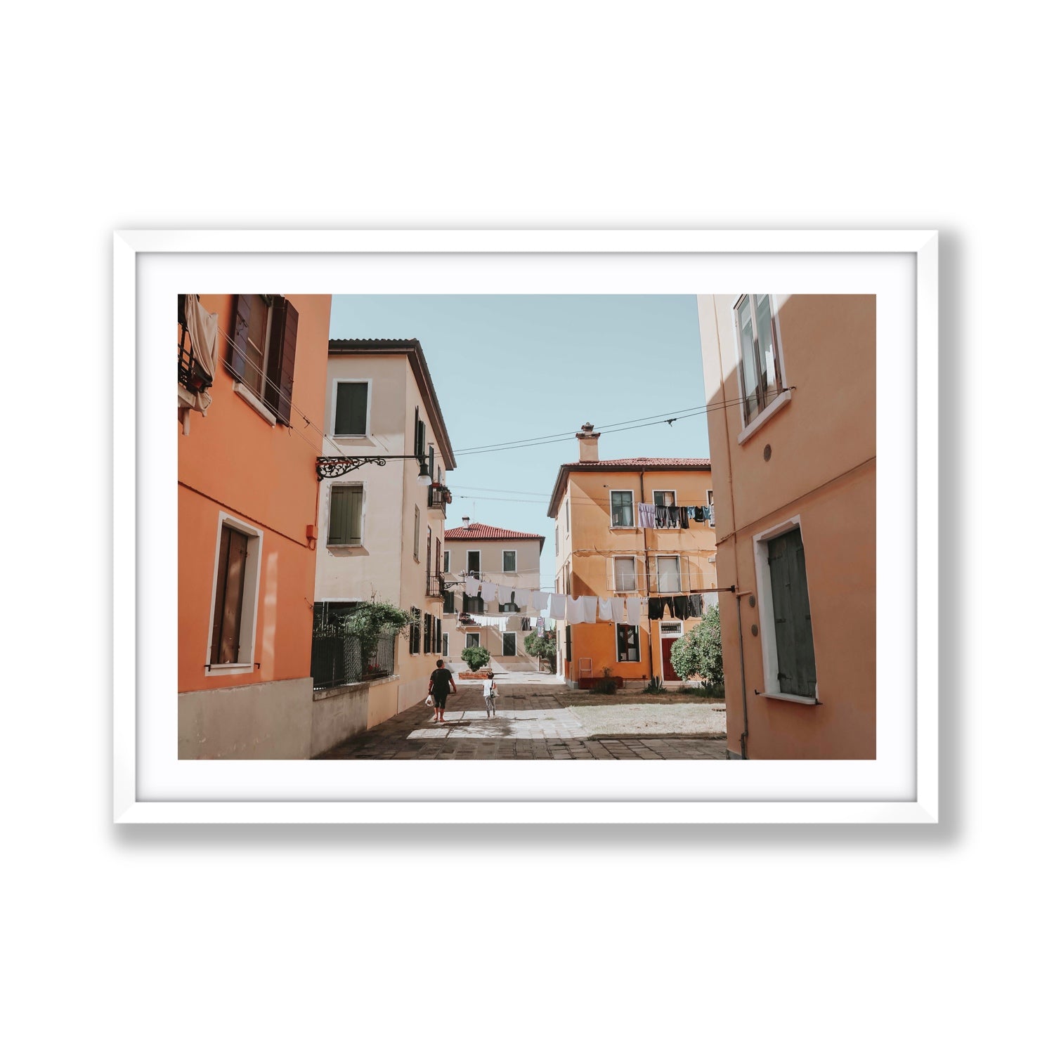 Giorgia Boscolo Venice Italian wall art Giant fine art print in white frame with matboard