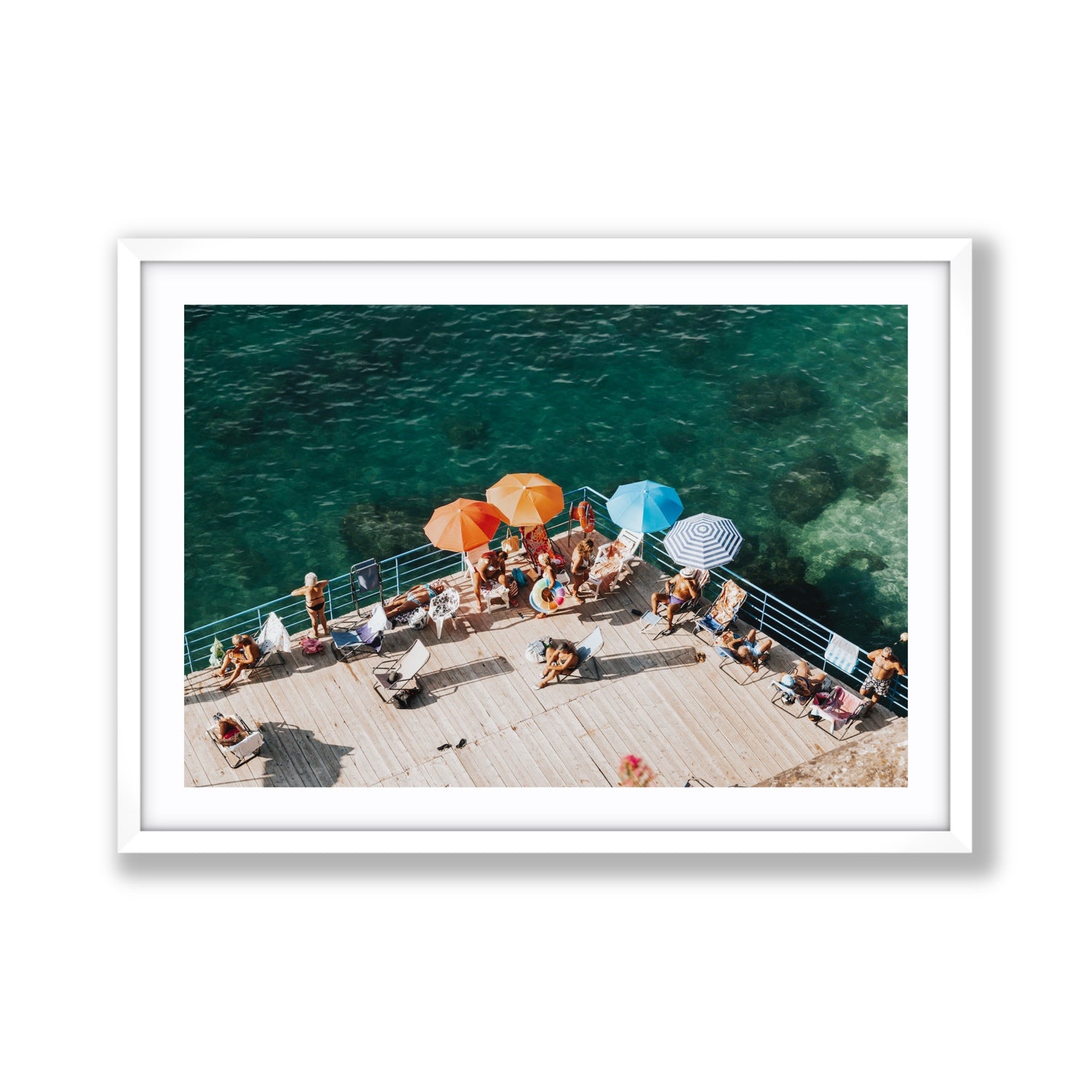 Il Dolce Far Niente Sorrento coastal wall art Giant fine art print in white frame with matboard