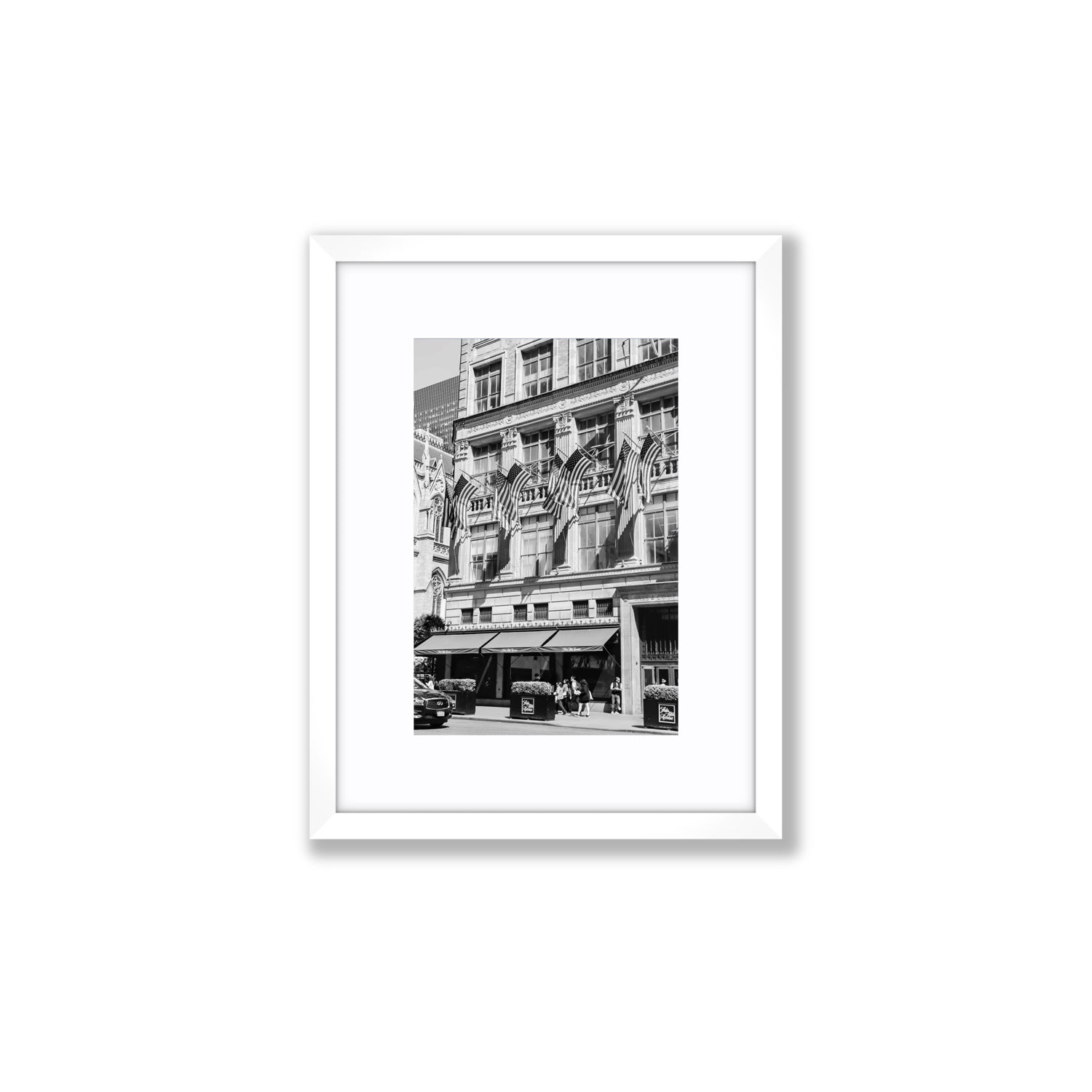 Luxury On Fifth fine art print, New York, United States, Small, White Frame · Matboard, Fine Art Print