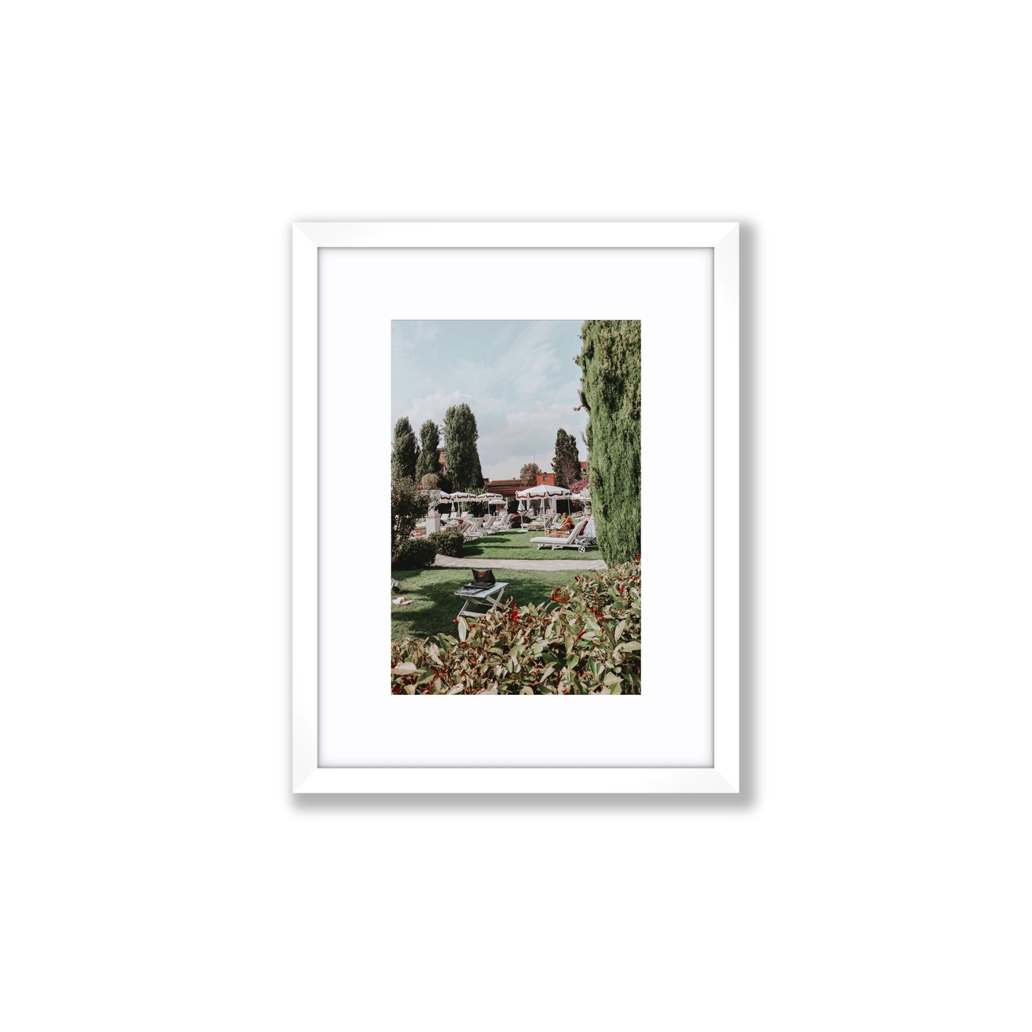Private Serenity Venice Italian wall art Small fine art print in white frame with matboard