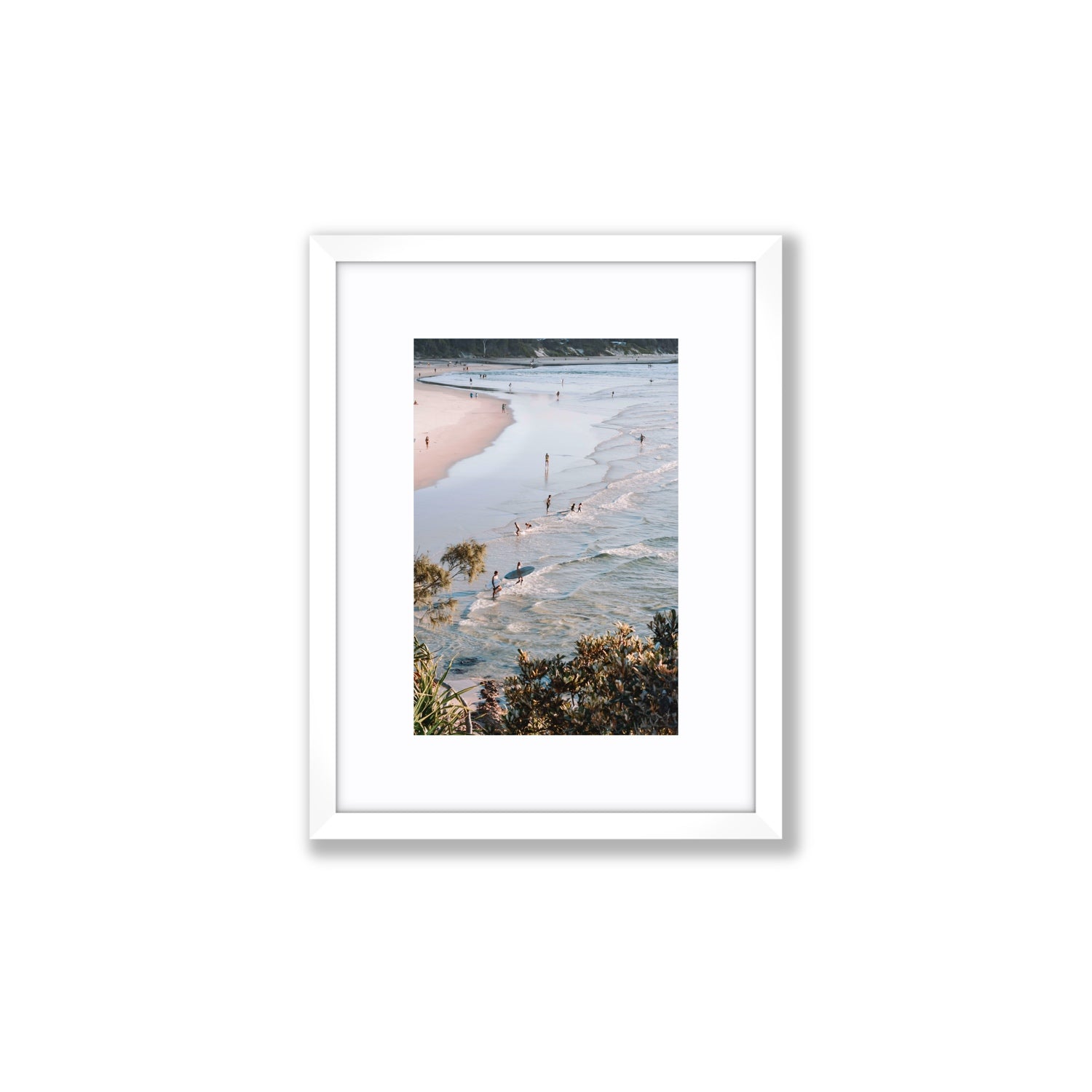 Healing Waters fine art print, Byron Bay, Australia, Small, White Frame · Matboard, Fine Art Print