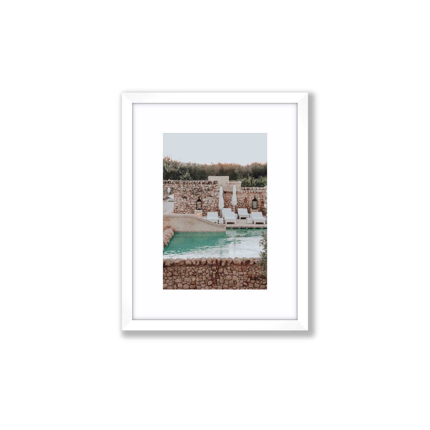 Stone Refuge fine art print, Puglia, Italy, Small, White Frame · Matboard, Fine Art Print