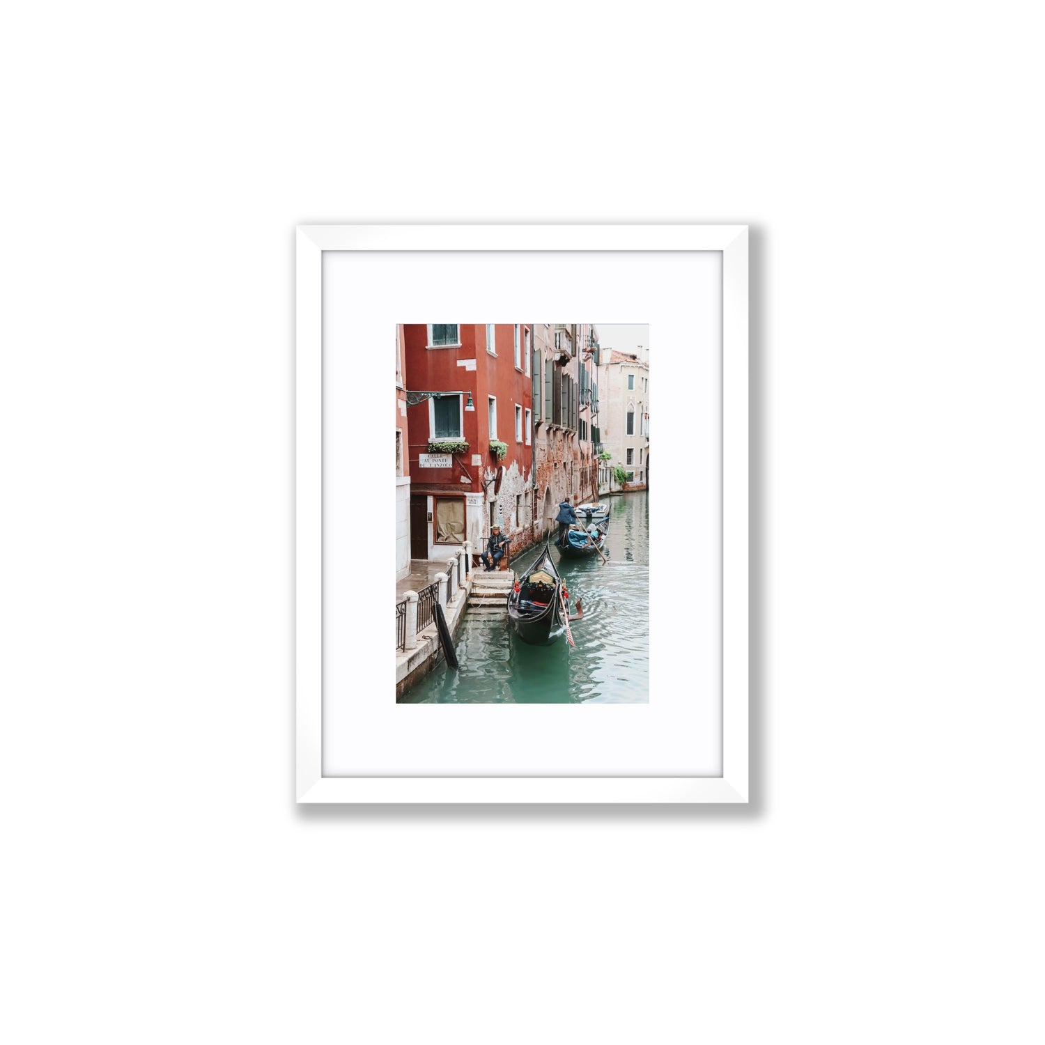 The Merchant Venice Canal Italian wall art Small fine art print in white frame with matboard