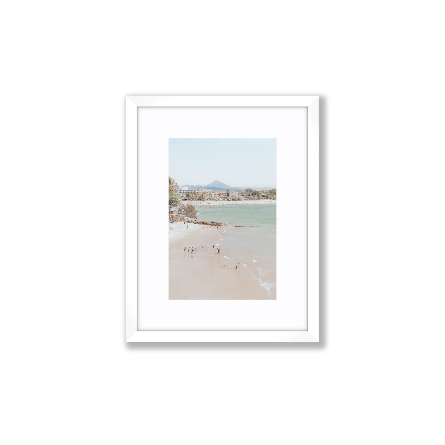 Little Cove Shallows fine art print, Noosa, Australia, coastal scenes artwork, Small, White Frame · Matboard, Fine Art Print