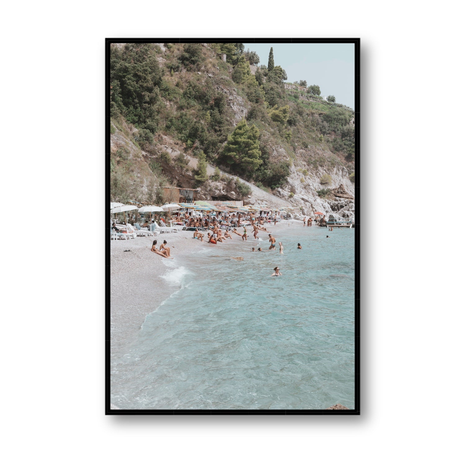 Mediterranean Magic fine art print, Amalfi, Italy, Statement, Black Float Frame, Fine Art Canvas