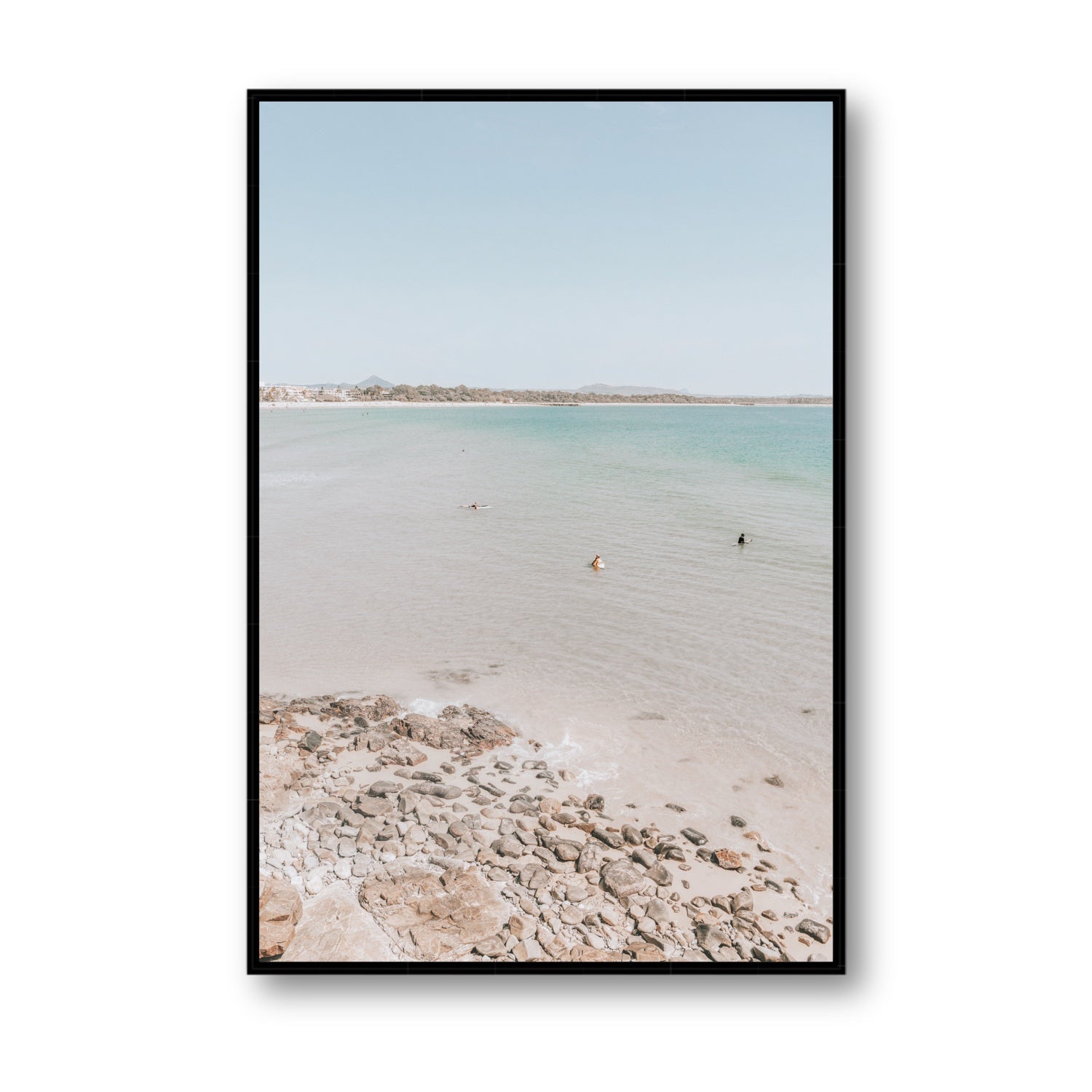 Sweet Serotonin fine art print, Noosa, Australia, coastal scenes artwork, Statement, Black Float Frame, Fine Art Canvas