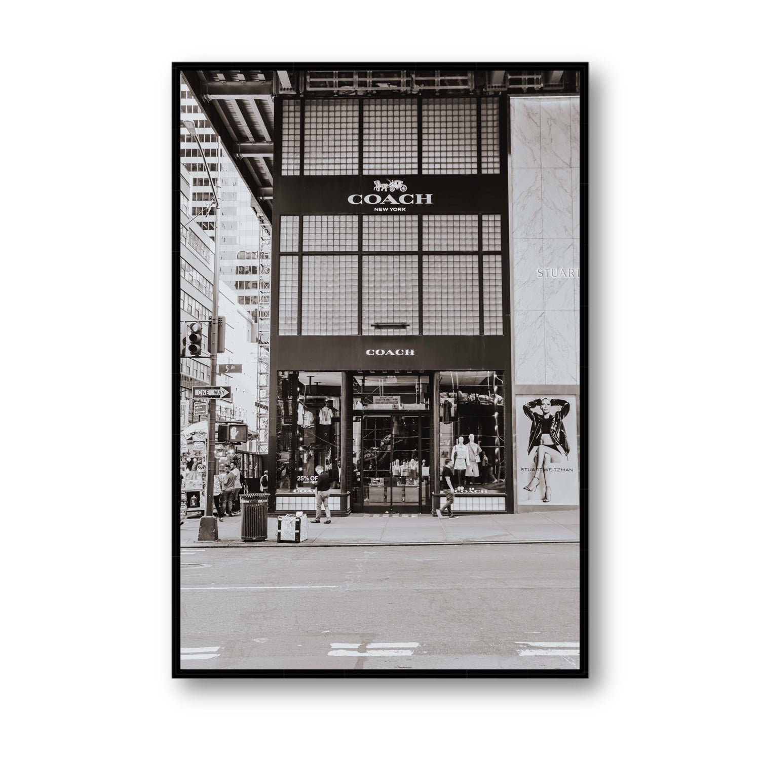 Coach Uptown fine art print, New York, United States, Statement, Black Float Frame, Fine Art Canvas