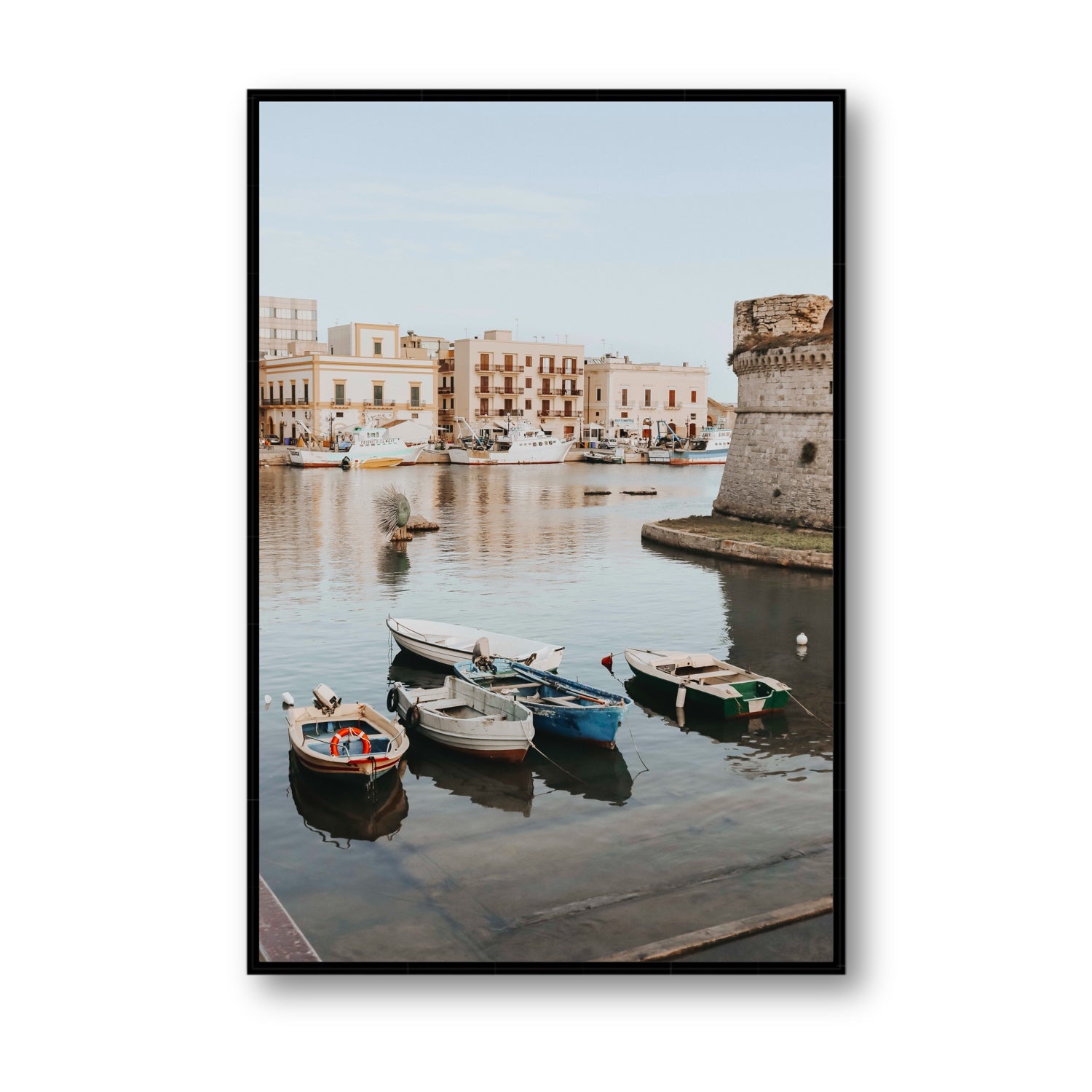 Fishing Legacy fine art print, Puglia, Italy, Statement, Black Float Frame, Fine Art Canvas