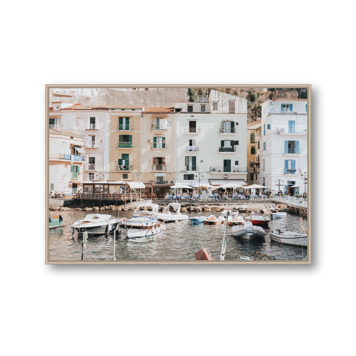 L'Insenatura fine art print, Sorrento, Italy, Gallery, Natural Oak Float Frame, Fine Art Canvas