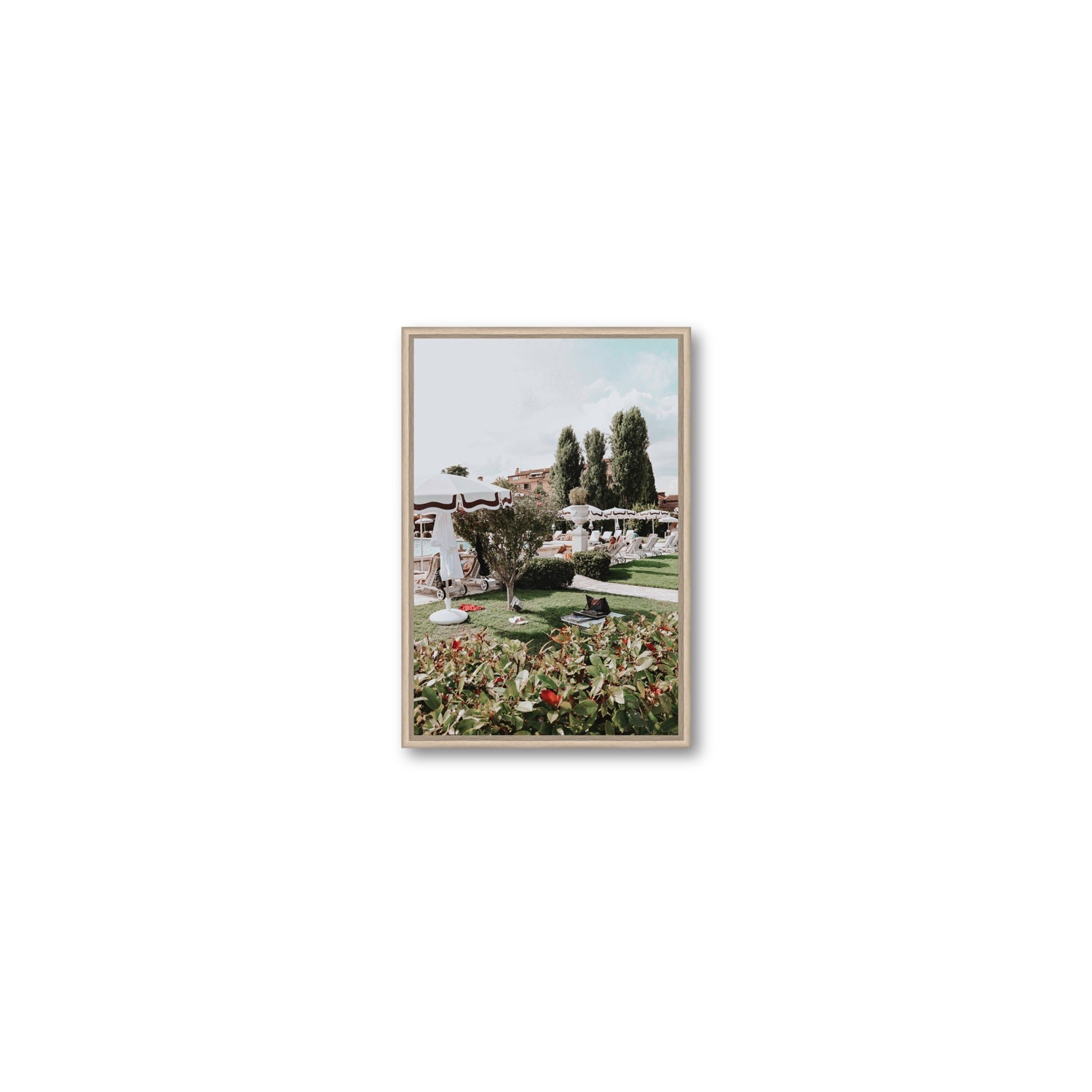 La Serenissima Venice Italian wall art Small fine art canvas in natural oak float frame