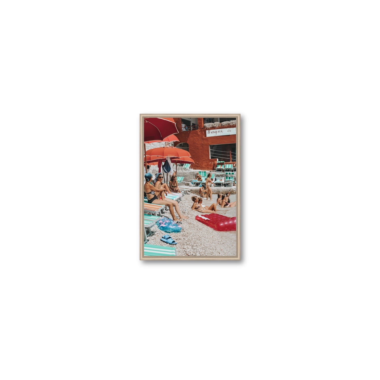 La Dolce Vita fine art print, Capri, Italy, Small, Natural Oak Float Frame, Fine Art Canvas
