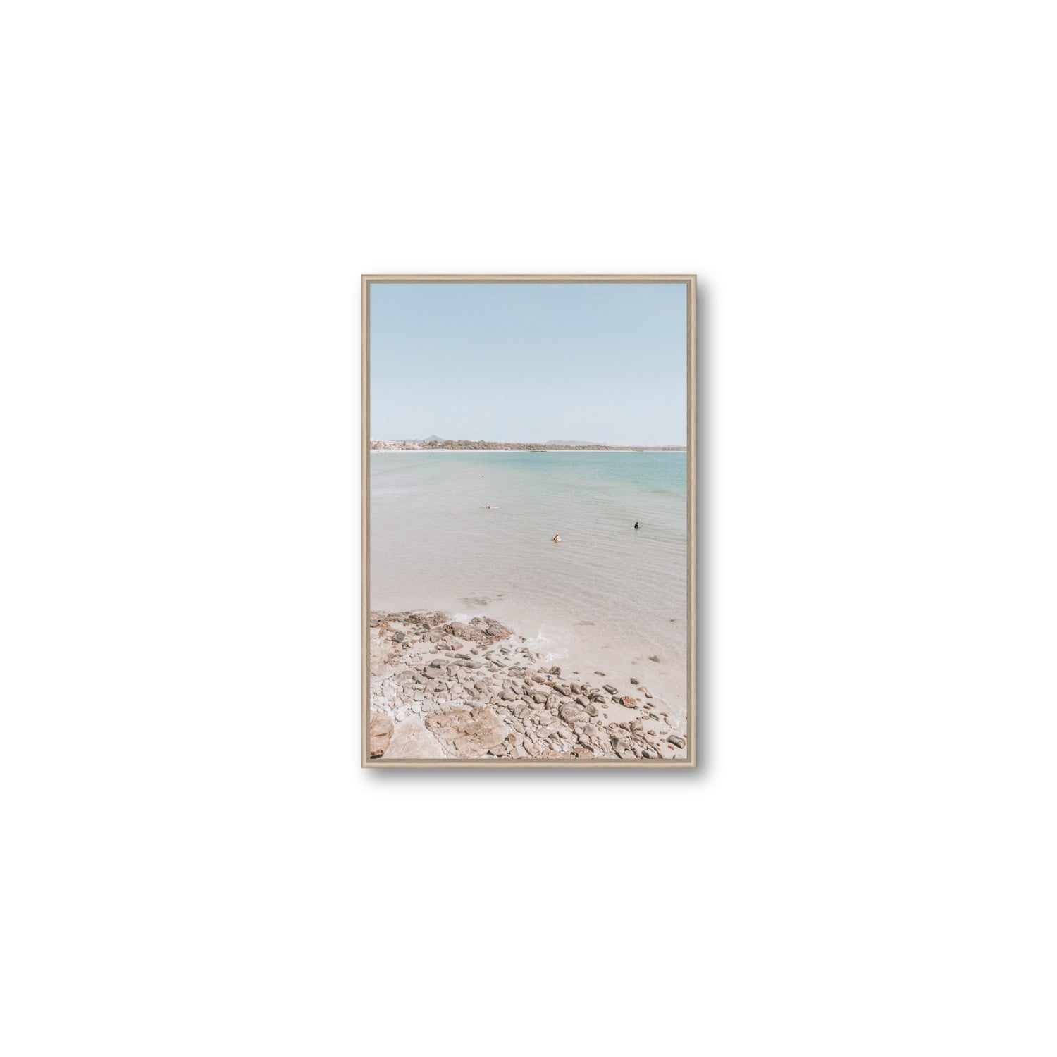 Sweet Serotonin fine art print, Noosa, Australia, coastal scenes artwork, Medium, Natural Oak Float Frame, Fine Art Canvas