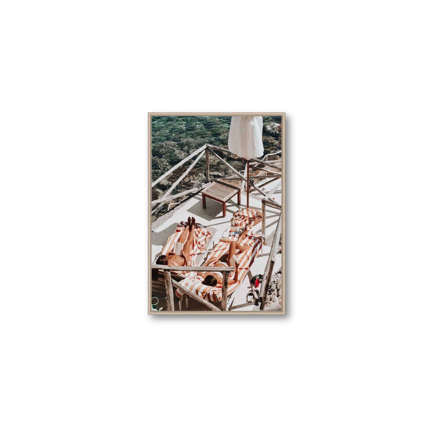 Sun Kissed fine art print, Tuscany, Italy, Medium, Natural Oak Float Frame, Fine Art Canvas