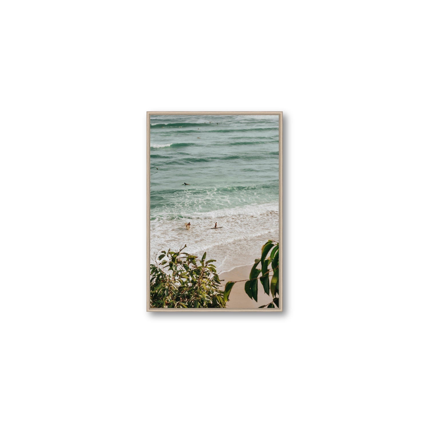 Private Paradise fine art print, Byron Bay, Australia, Medium, Natural Oak Float Frame, Fine Art Canvas