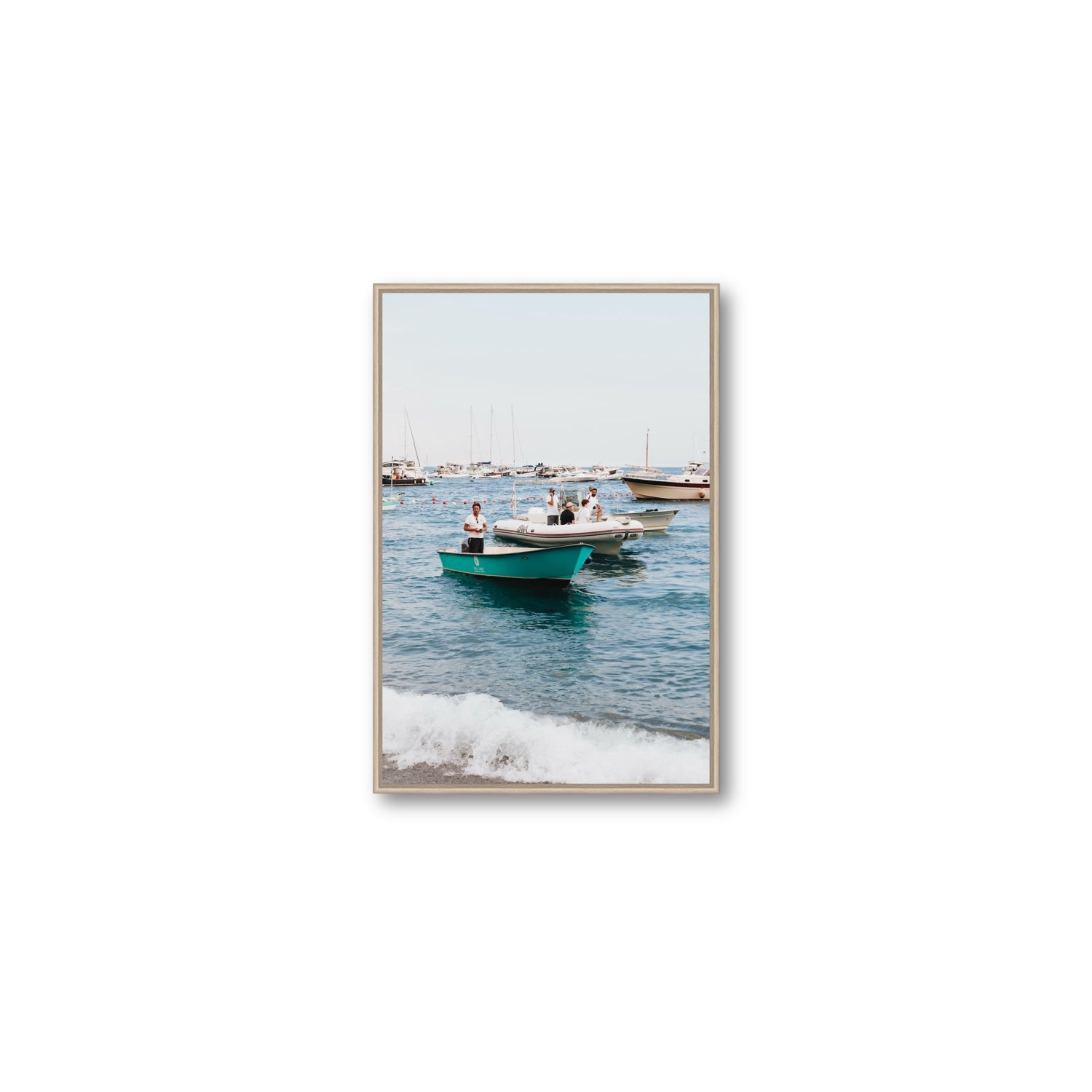 Twilight Tenders Positano wall art Medium fine art canvas in natural oak float frame