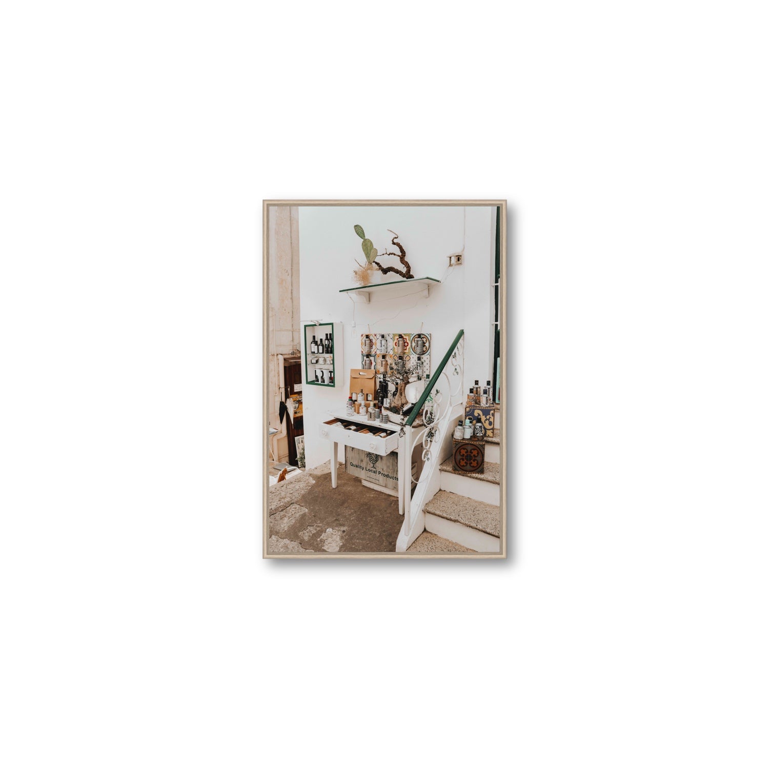 Liquid Gold fine art print, Puglia, Italy, Medium, Natural Oak Float Frame, Fine Art Canvas