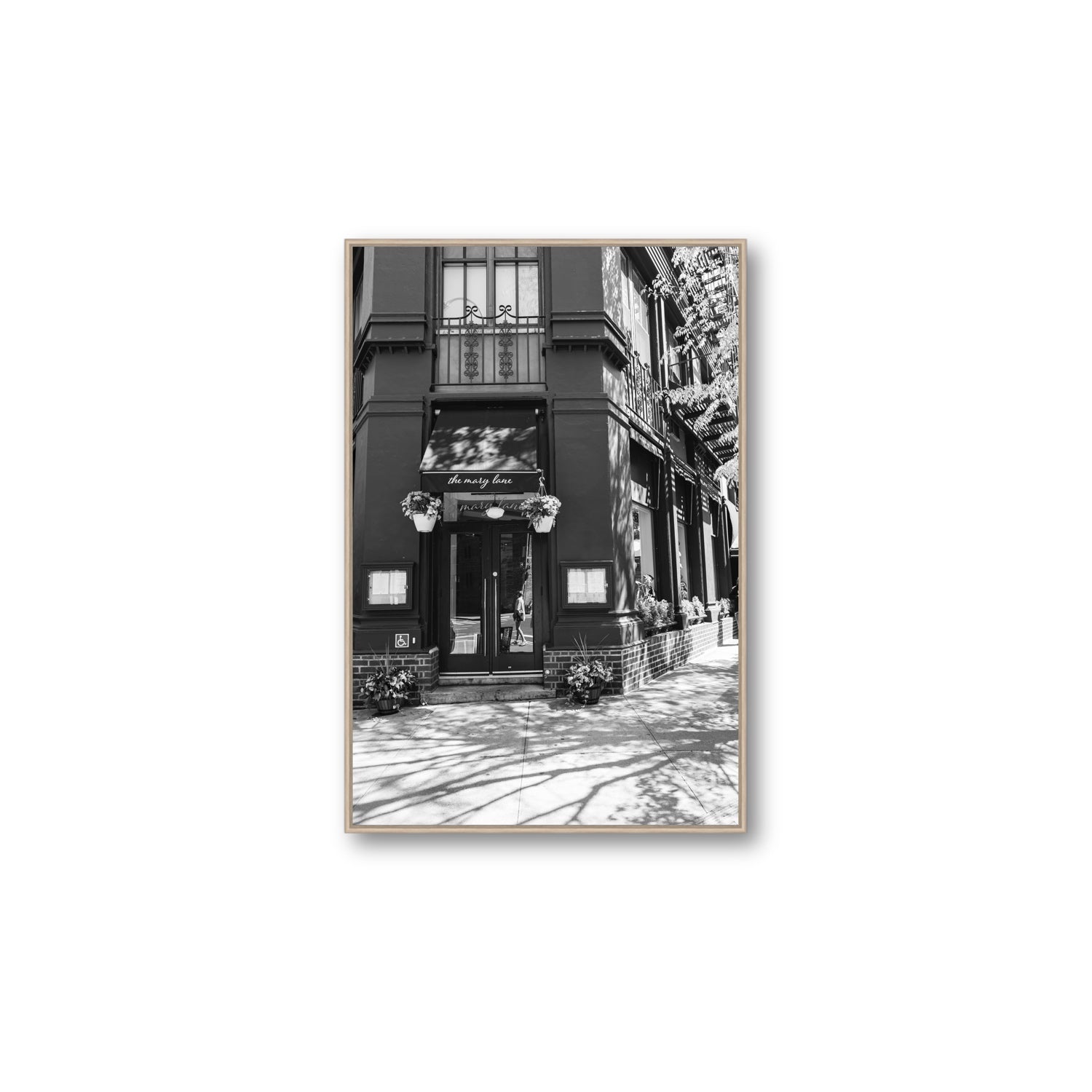 Mary's Corner fine art print, New York, United States, Large, Natural Oak Float Frame, Fine Art Canvas