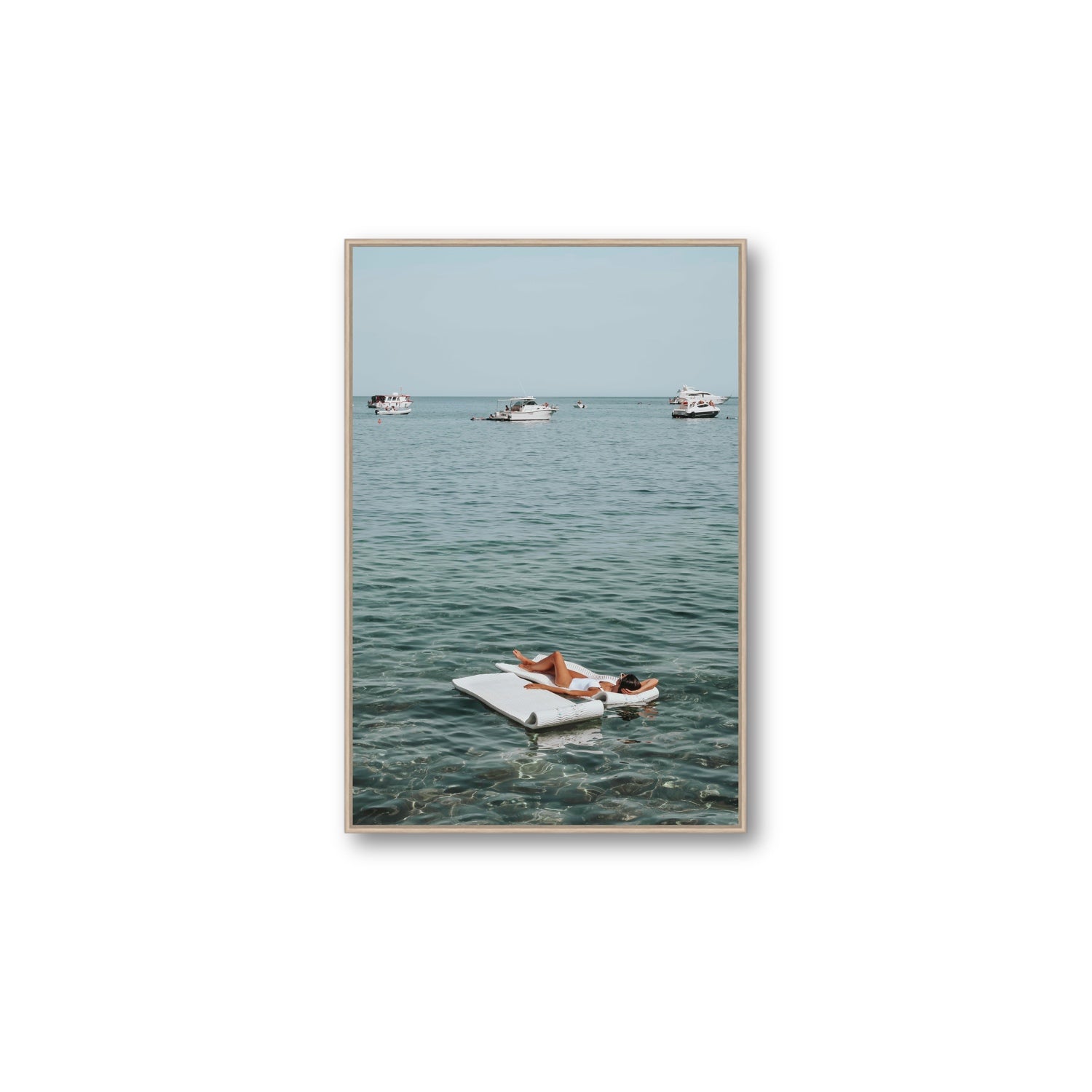 Style Queen fine art print, Tuscany, Italy, Large, Natural Oak Float Frame, Fine Art Canvas