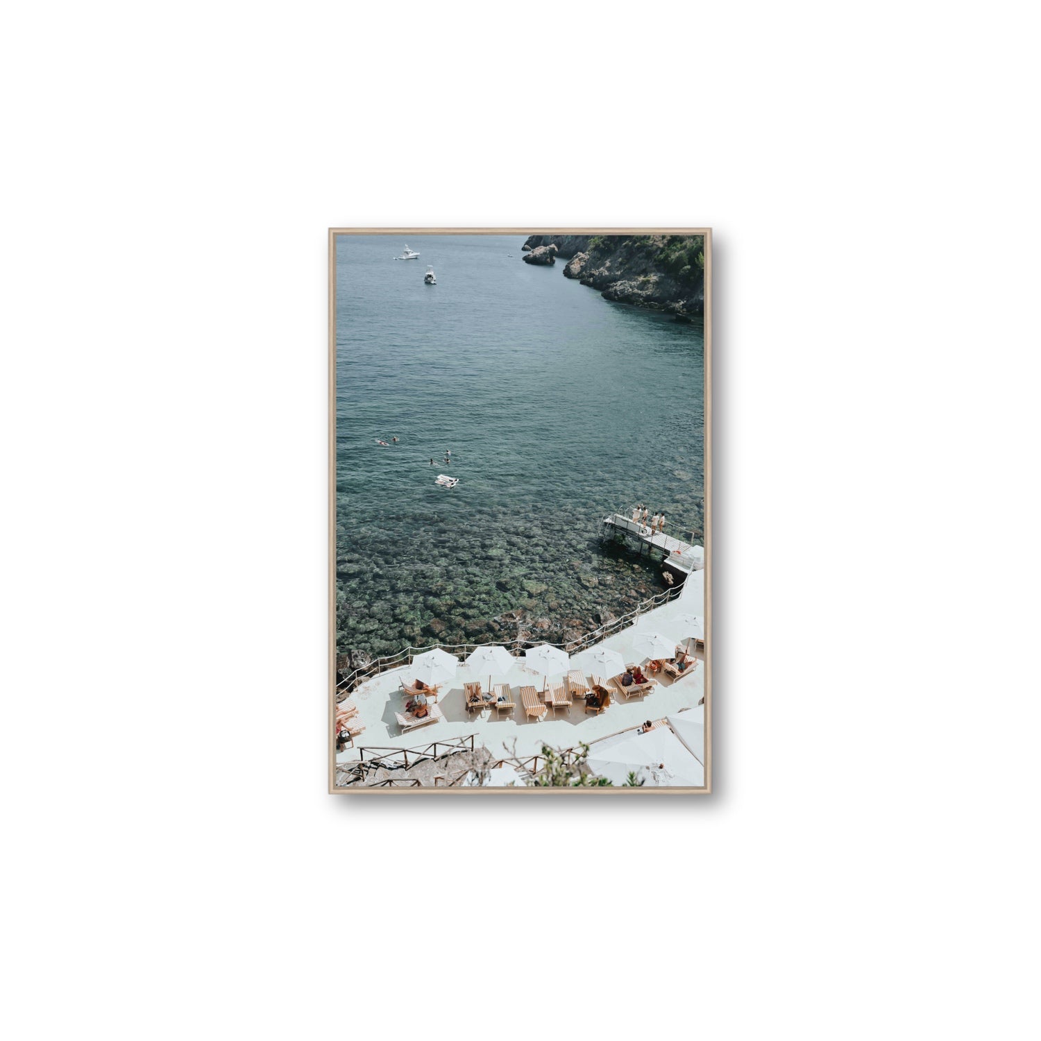 Until The Sun Goes Down Tuscany Italian decor wall art Large fine art canvas in natural oak float frame