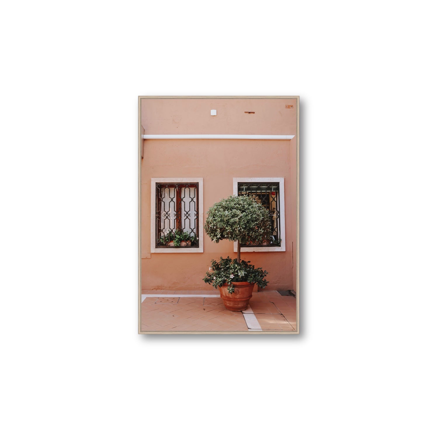 Semplicemente Bello Venice Italian wall art Large fine art canvas in natural oak float frame