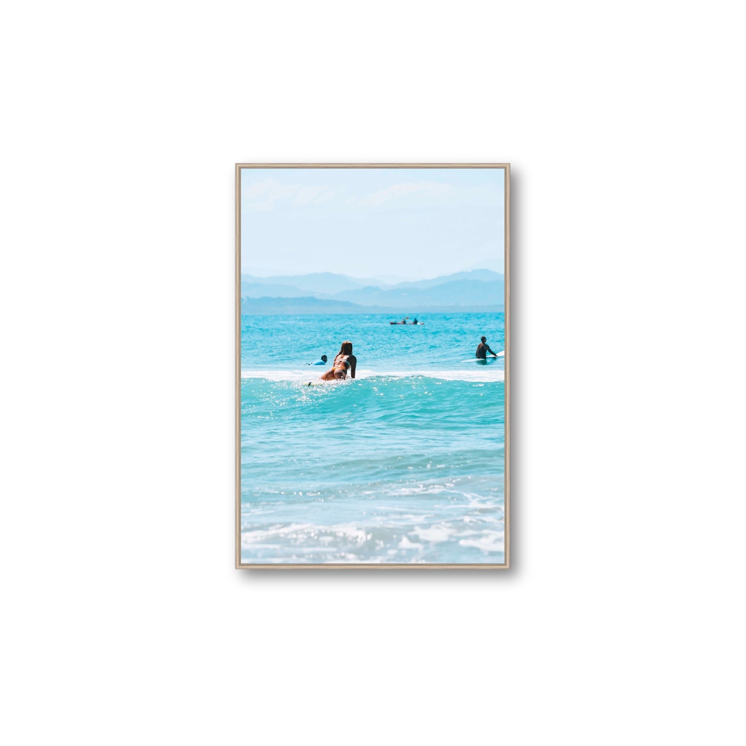 Tatiana fine art print, Byron Bay, Australia, Large, Natural Oak Float Frame, Fine Art Canvas