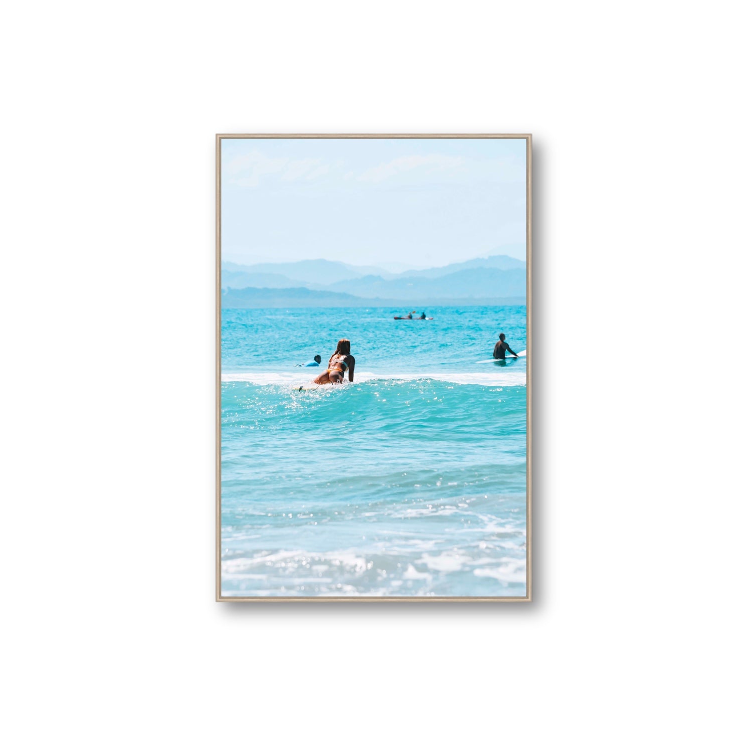 Tatiana fine art print, Byron Bay, Australia, Extra Large, Natural Oak Float Frame, Fine Art Canvas